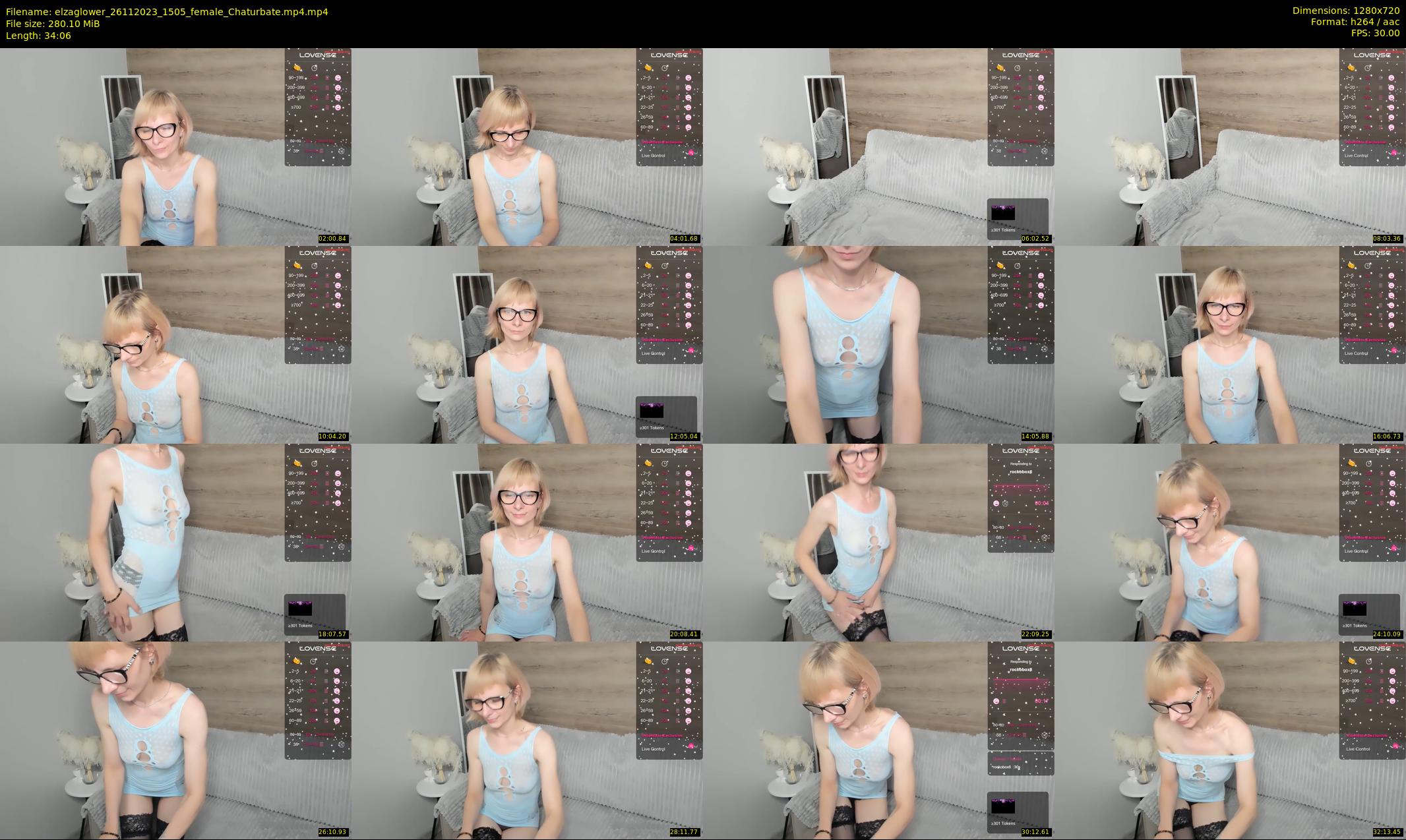elzaglower — 35 minute Chaturbate female cam show recording, 720p, Nov 26, 2023