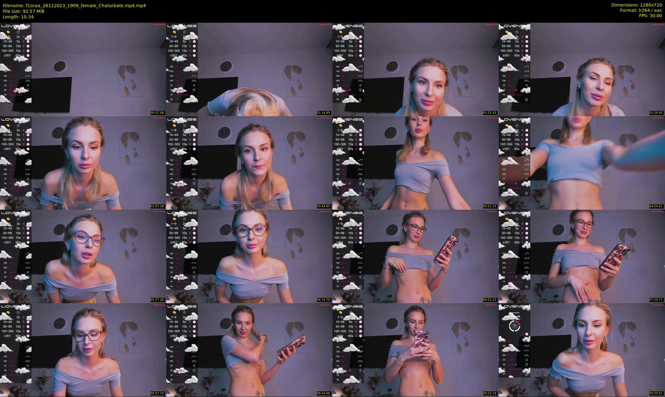 f1oraa — 11 minute Chaturbate female cam show recording, 720p, Nov 26, 2023