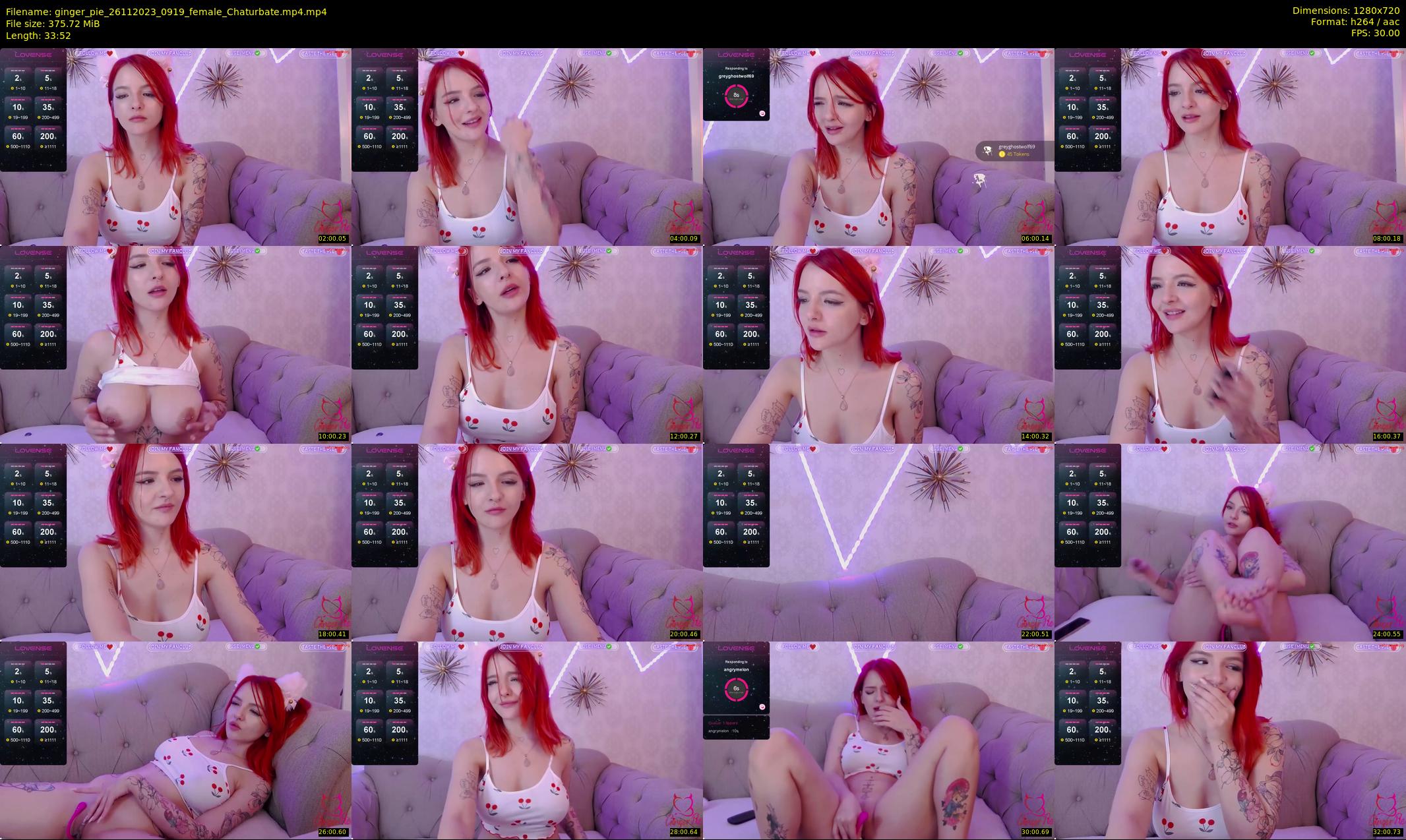 ginger_pie — 34 minute Chaturbate female cam show recording, 720p, Nov 26, 2023
