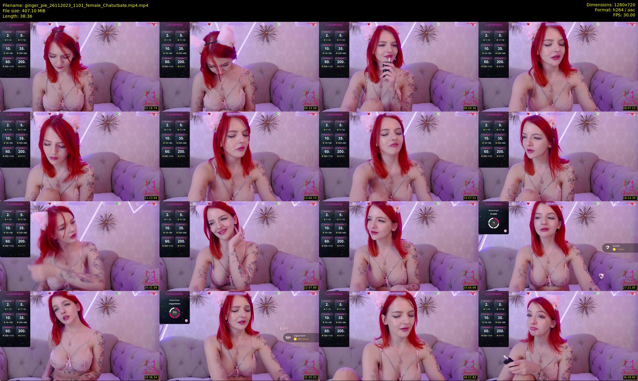ginger_pie — 39 minute Chaturbate female cam show recording, 720p, Nov 26, 2023