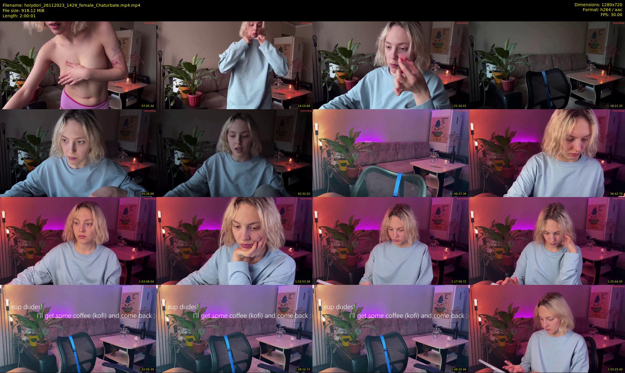 holydori — 121 minute Chaturbate female cam show recording, 720p, Nov 26, 2023