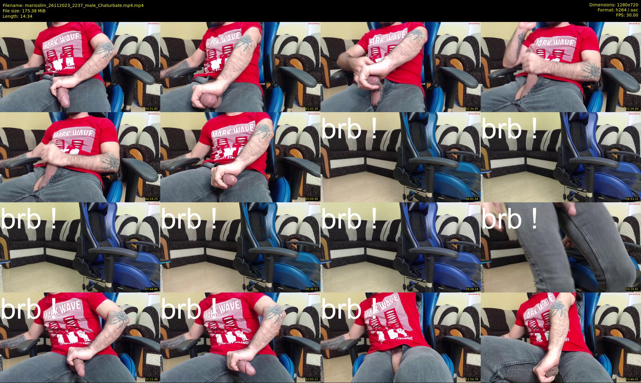 marioslim — 15 minute Chaturbate male cam show recording, 720p, Nov 26, 2023