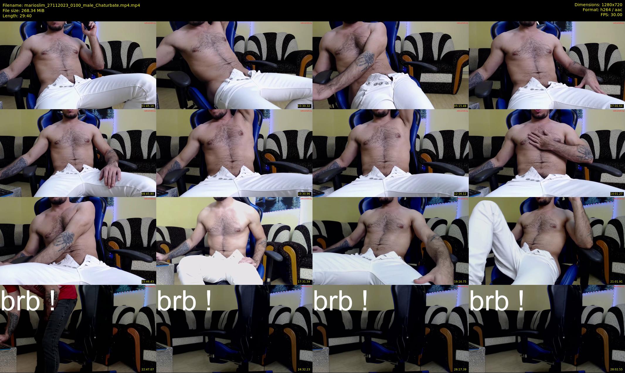 marioslim — 30 minute Chaturbate male cam show recording, 720p, Nov 27, 2023