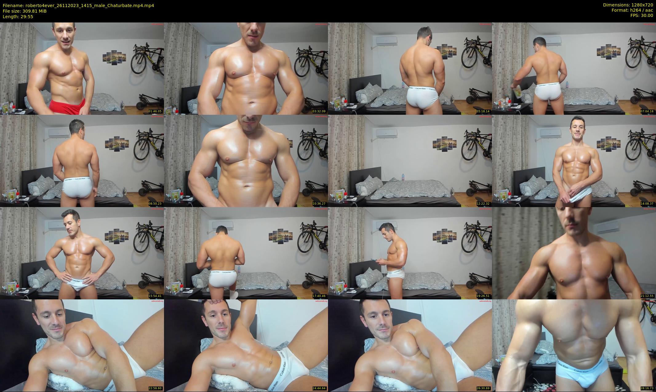 roberto4ever — 30 minute Chaturbate male cam show recording, 720p, Nov 26, 2023