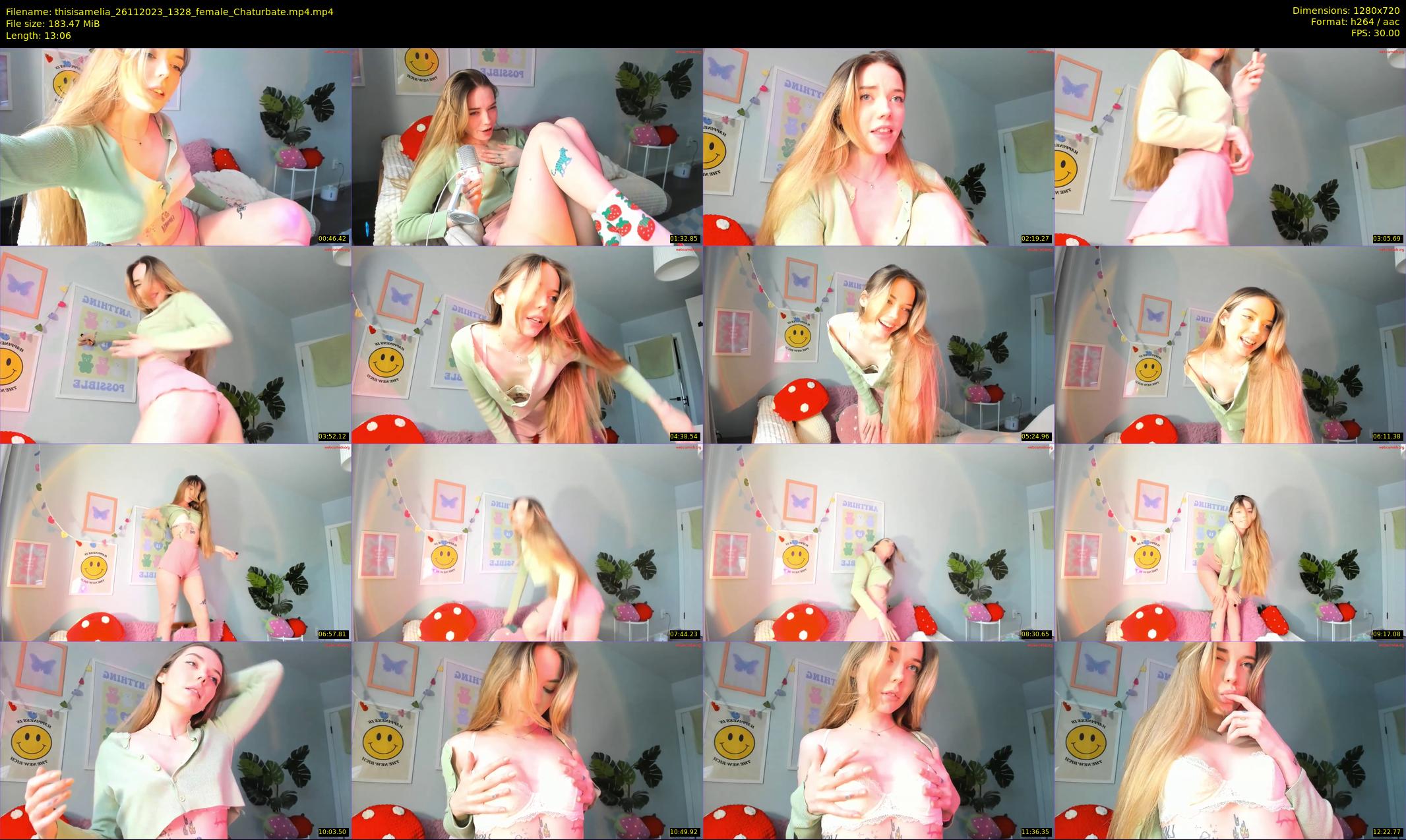 thisisamelia — 14 minute Chaturbate female cam show recording, 720p, Nov 26, 2023