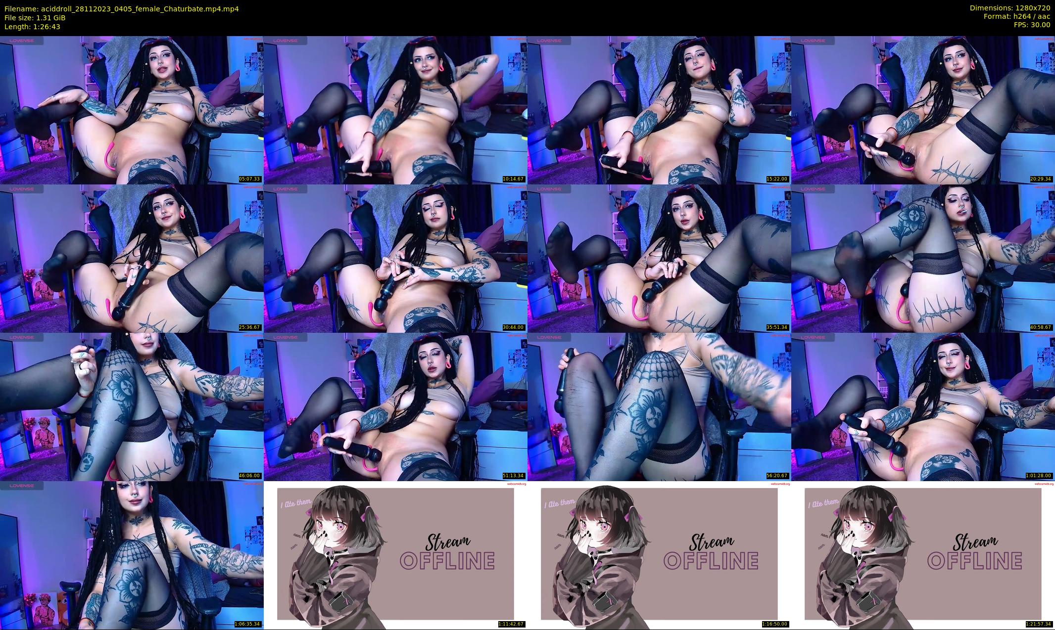 aciddroll — 87 minute Chaturbate female cam show recording, 720p, Nov 28, 2023