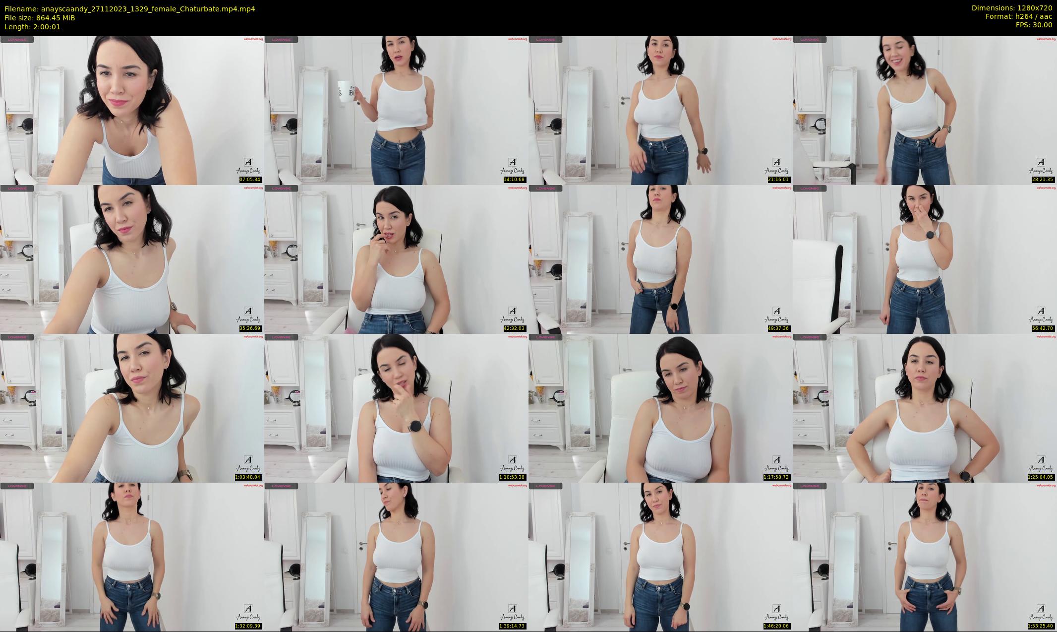 anayscaandy — 121 minute Chaturbate female cam show recording, 720p, Nov 27, 2023