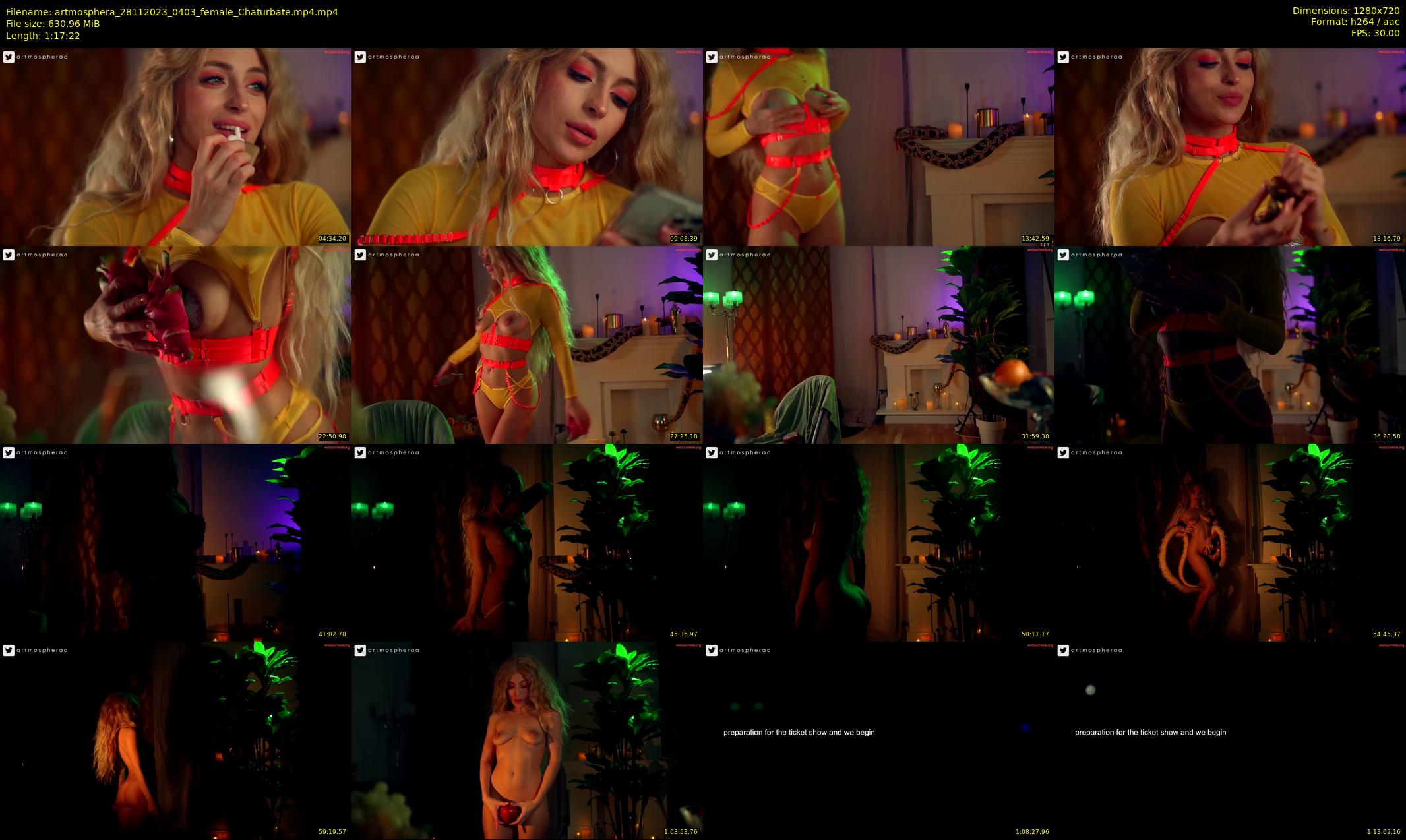 artmosphera — 78 minute Chaturbate female cam show recording, 720p, Nov 28, 2023