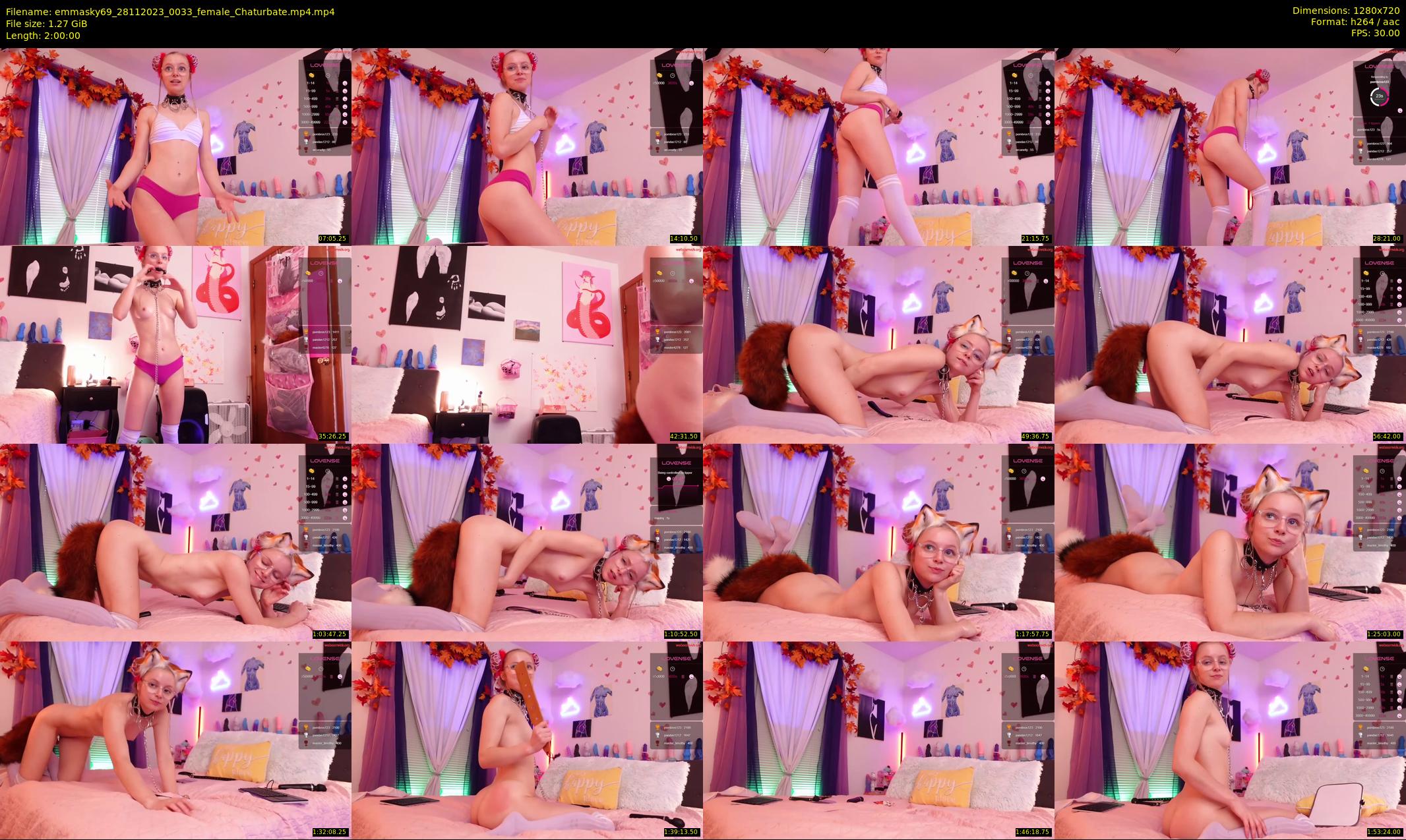 emmasky69 — 120 minute Chaturbate female cam show recording, 720p, Nov 28, 2023