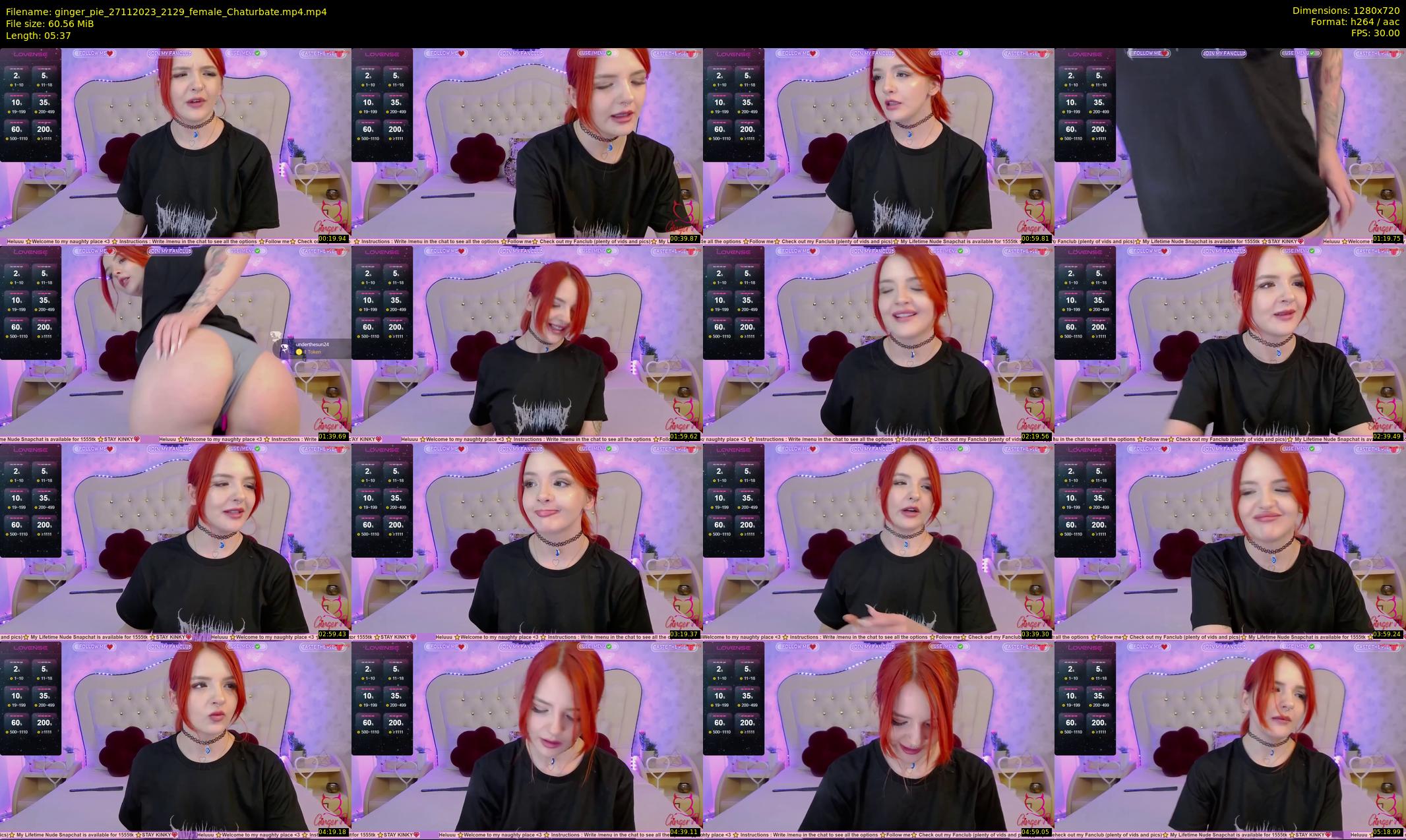 ginger_pie — 6 minute Chaturbate female cam show recording, 720p, Nov 27, 2023