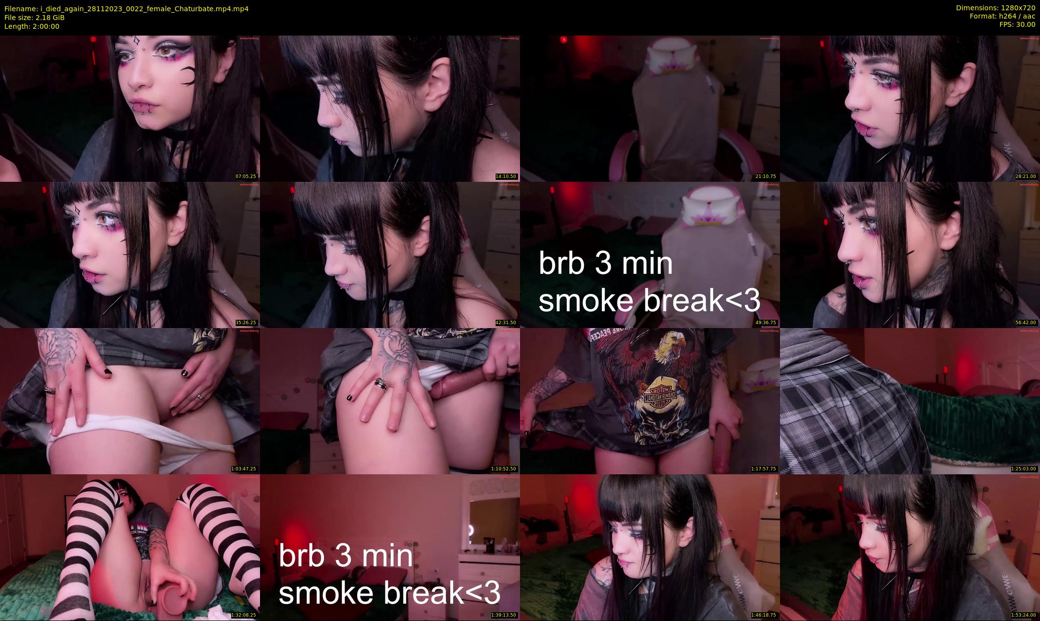 i_died_again — 120 minute Chaturbate female cam show recording, 720p, Nov 28, 2023