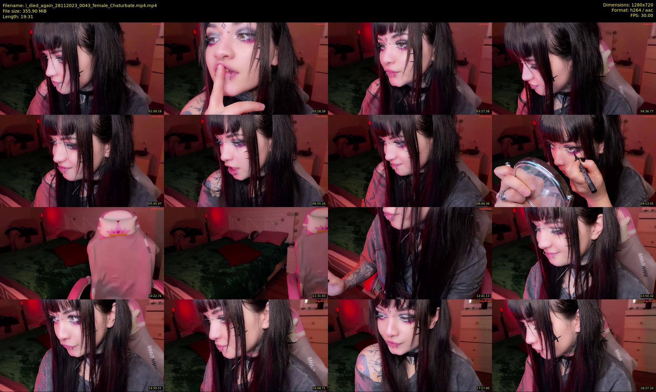 i_died_again — 20 minute Chaturbate female cam show recording, 720p, Nov 28, 2023