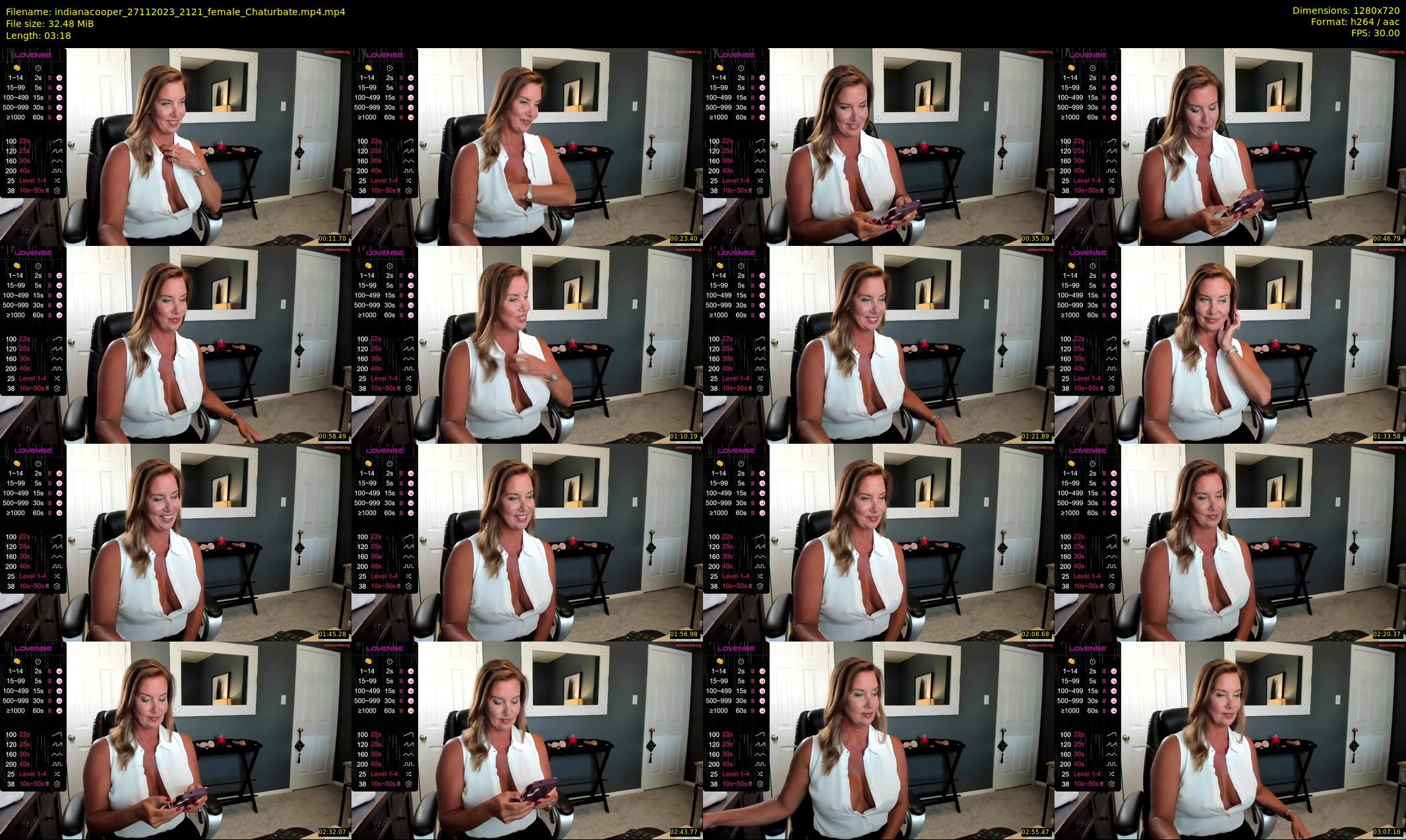 indianacooper — 4 minute Chaturbate female cam show recording, 720p, Nov 27, 2023