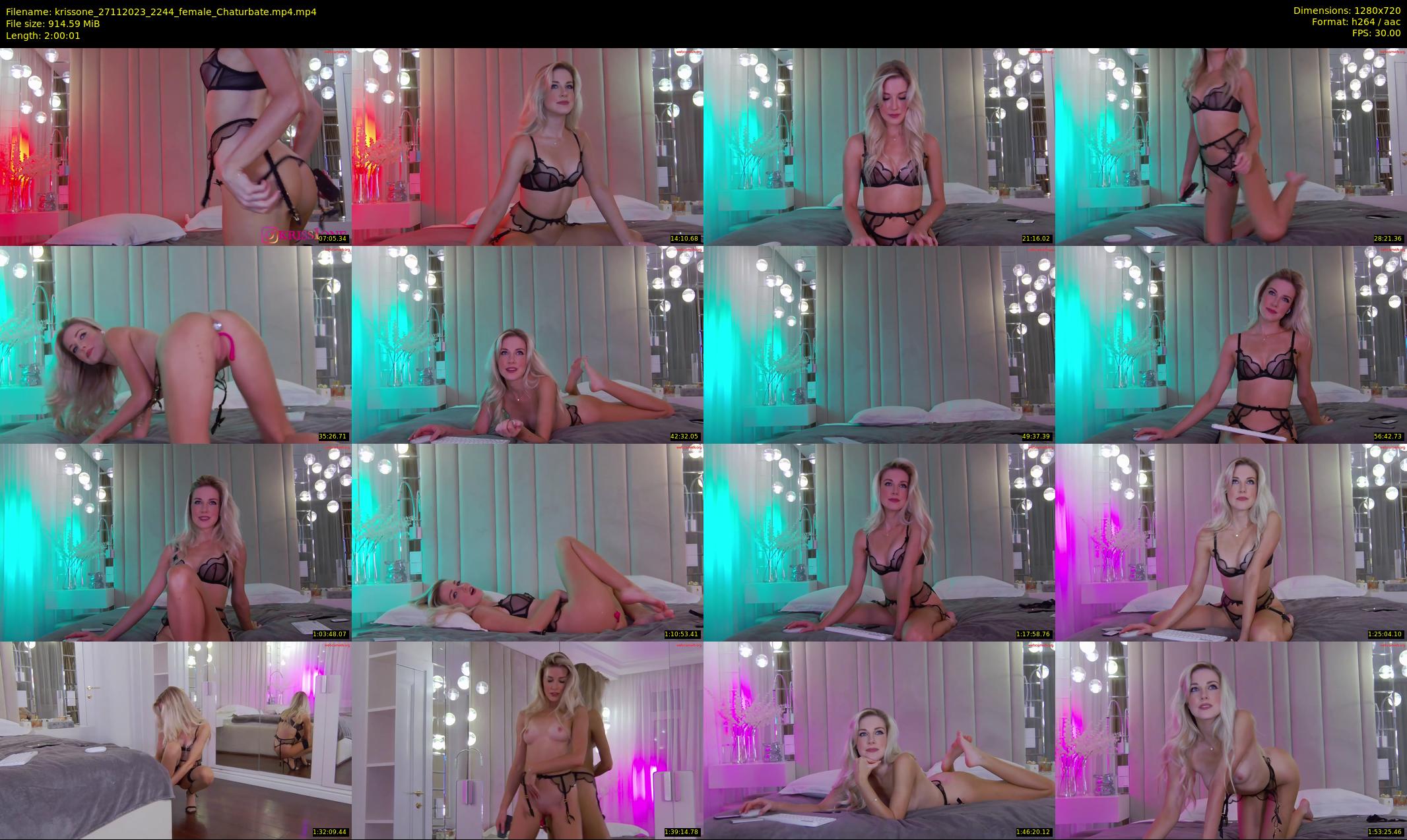 krissone — 121 minute Chaturbate female cam show recording, 720p, Nov 27, 2023