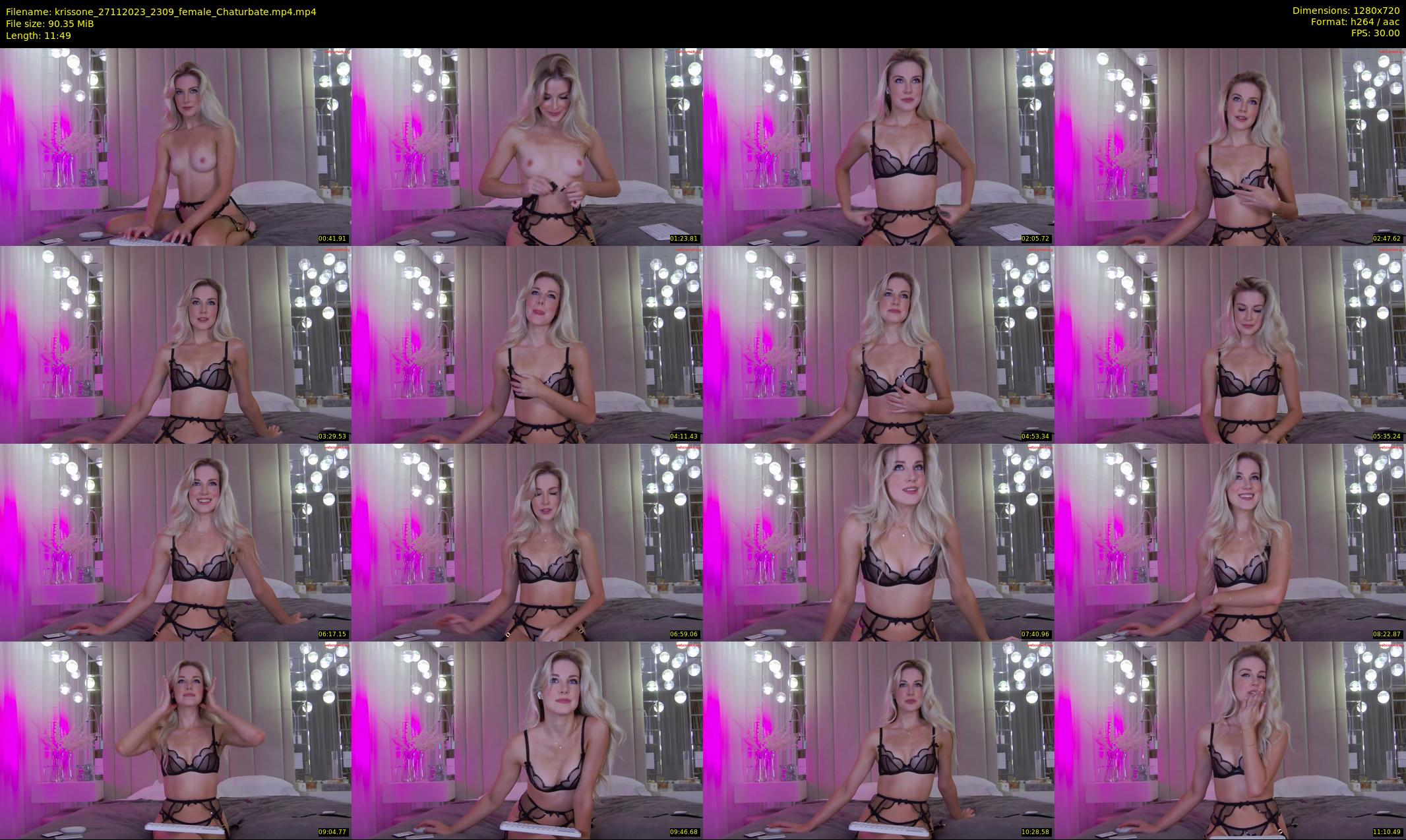 krissone — 12 minute Chaturbate female cam show recording, 720p, Nov 27, 2023