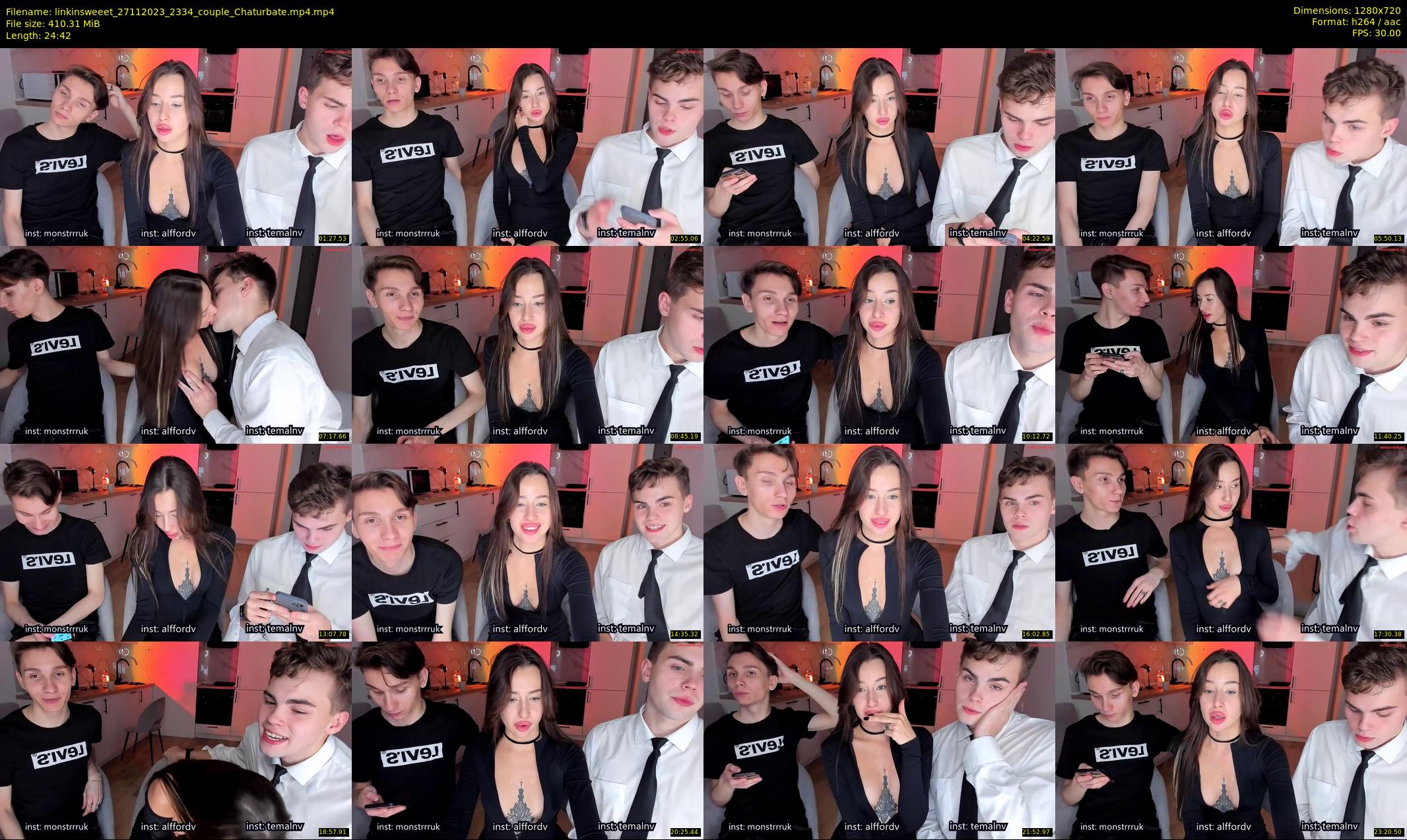 linkinsweeet — 25 minute Chaturbate couple cam show recording, 720p, Nov 27, 2023