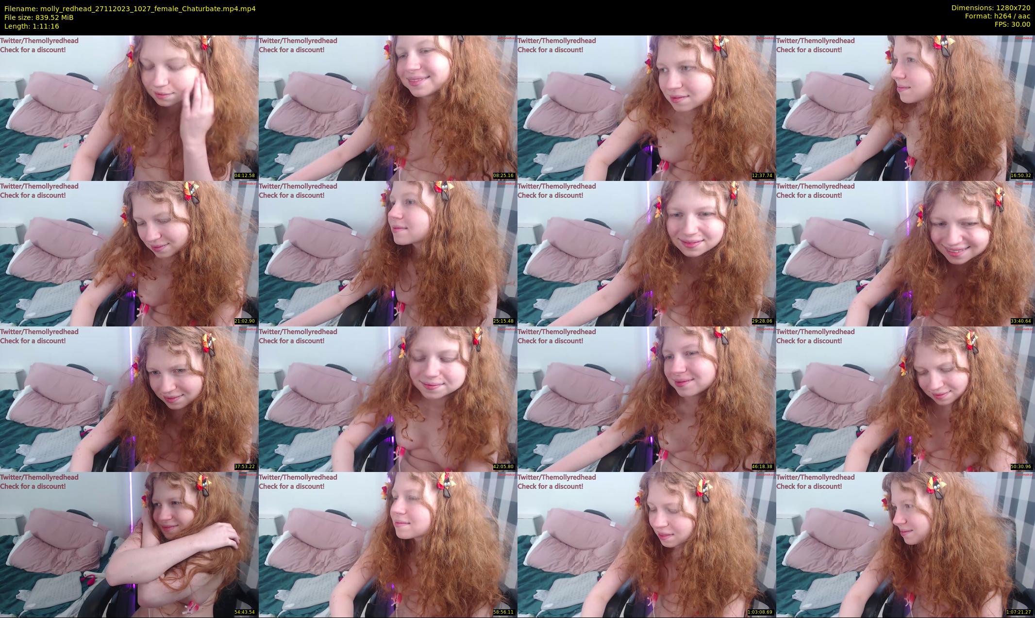 molly_redhead — 72 minute Chaturbate female cam show recording, 720p, Nov 27, 2023
