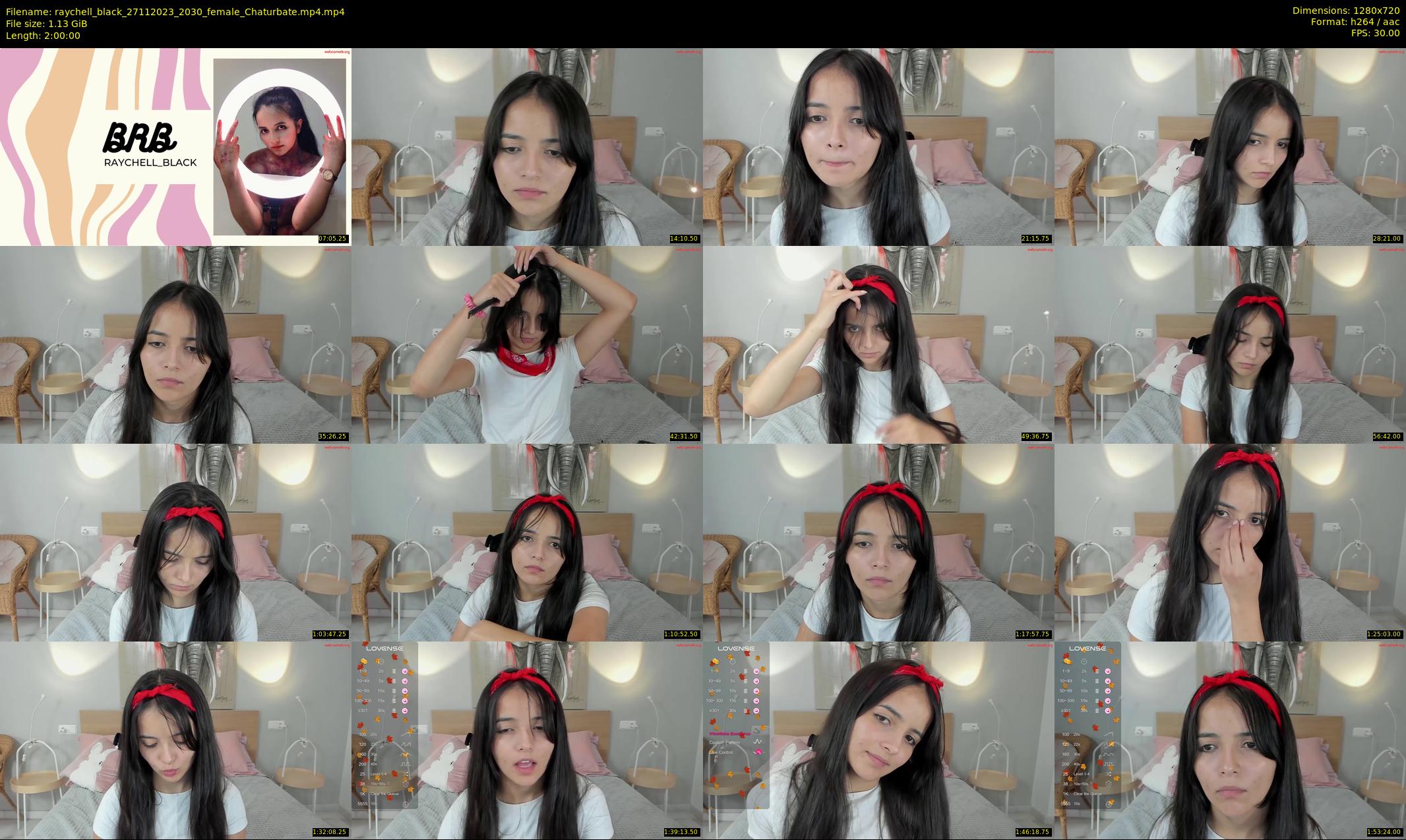 raychell_black — 120 minute Chaturbate female cam show recording, 720p, Nov 27, 2023