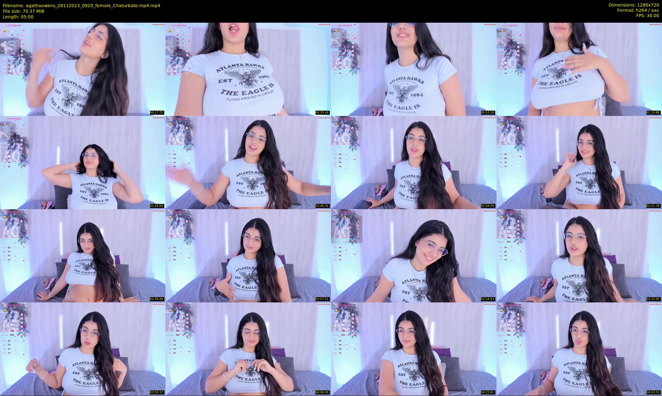 agathaowens — 5 minute Chaturbate female cam show recording, 720p, Nov 28, 2023