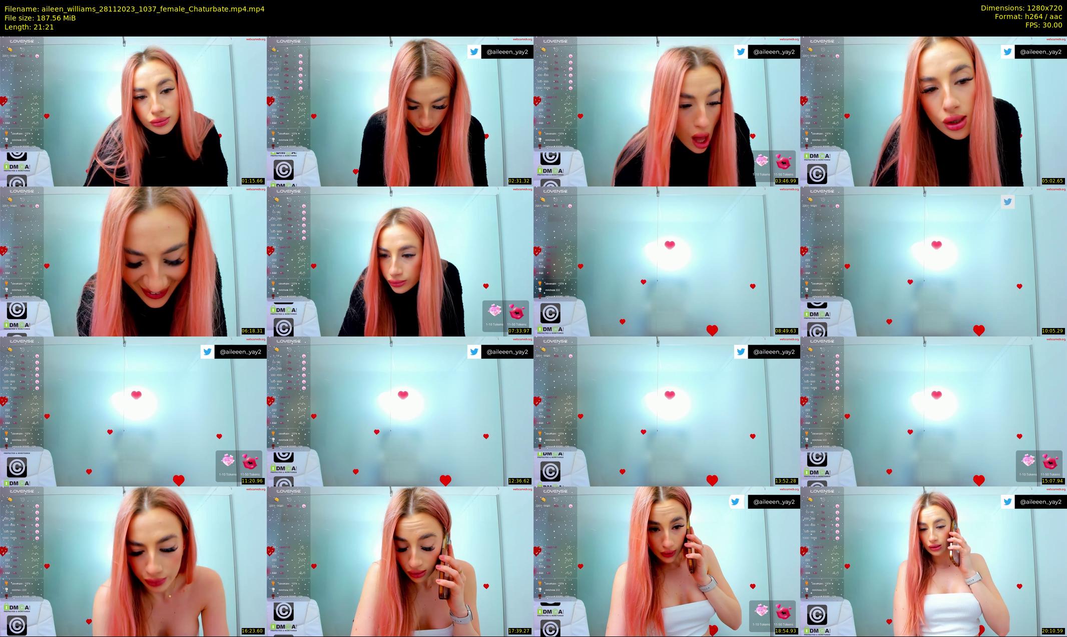 aileen_williams — 22 minute Chaturbate female cam show recording, 720p, Nov 28, 2023