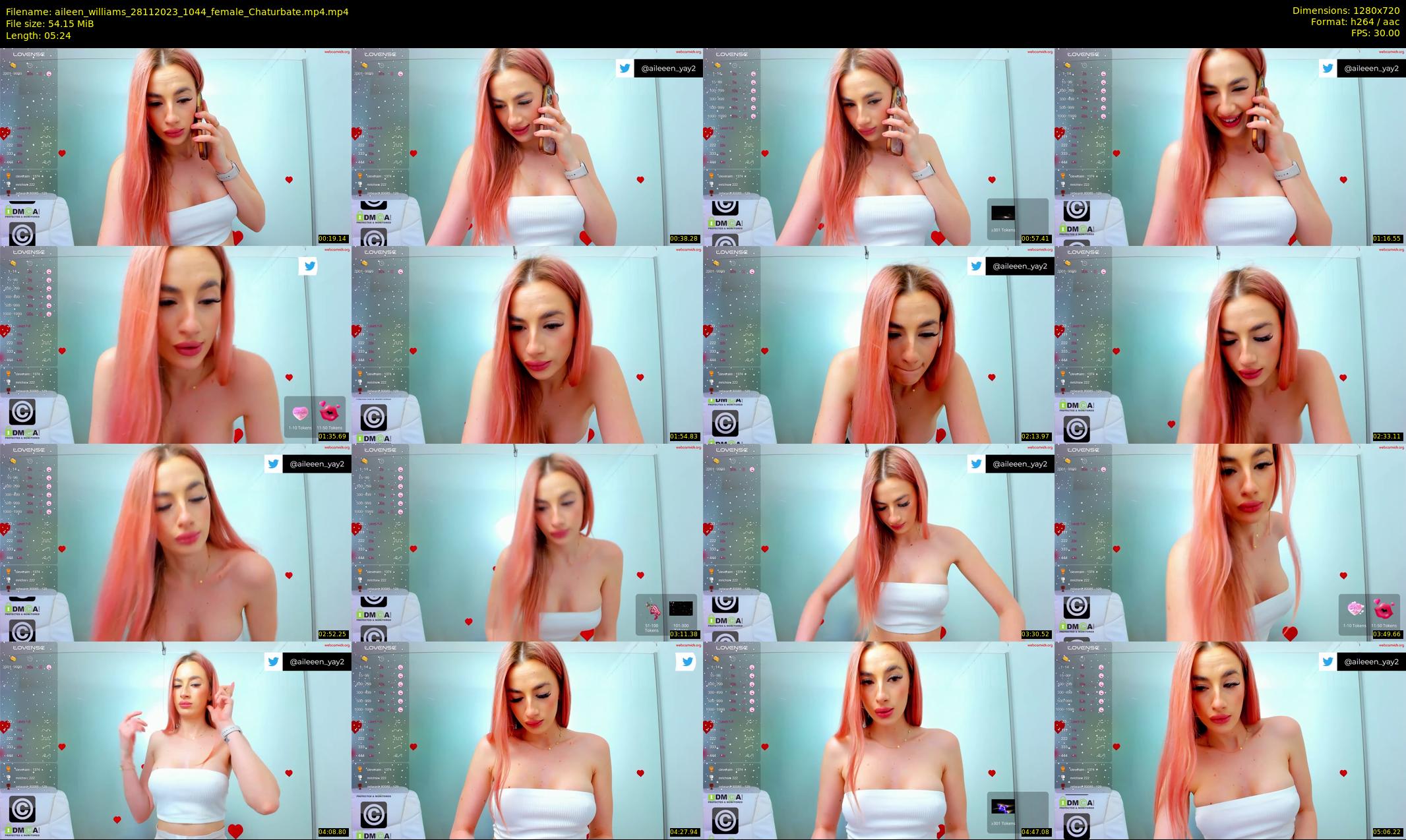 aileen_williams — 6 minute Chaturbate female cam show recording, 720p, Nov 28, 2023