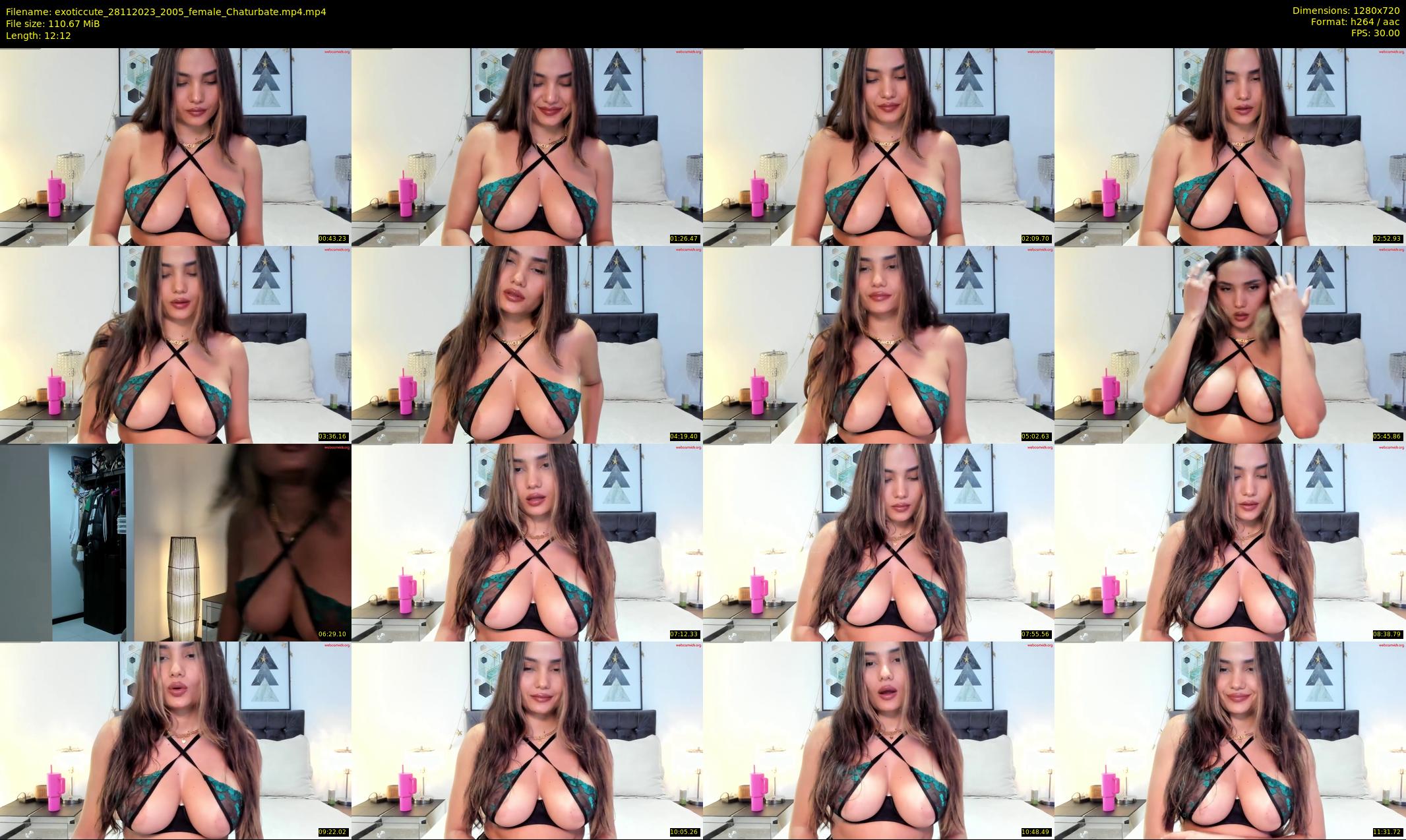 exoticcute — 13 minute Chaturbate female cam show recording, 720p, Nov 28, 2023