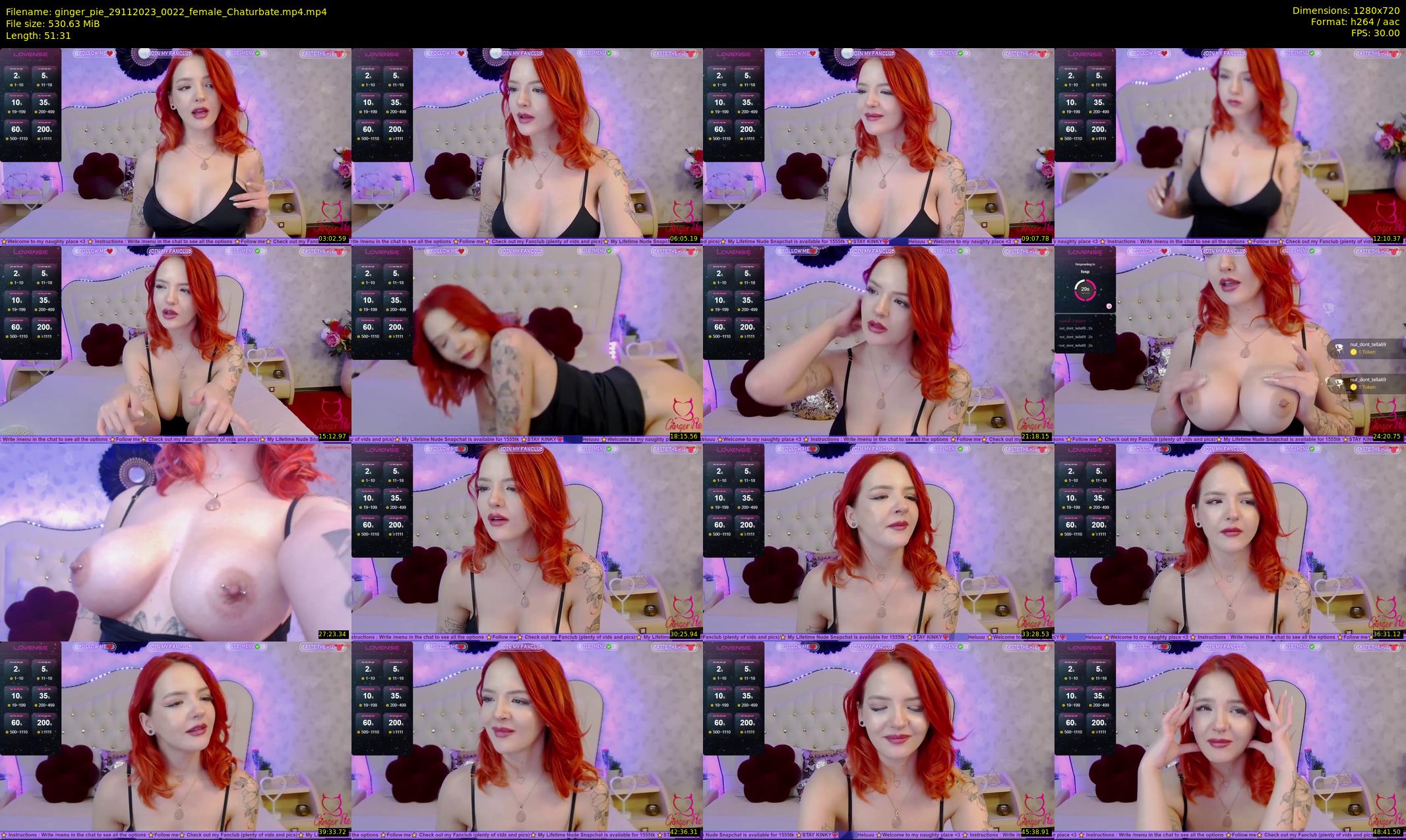 ginger_pie — 52 minute Chaturbate female cam show recording, 720p, Nov 29, 2023