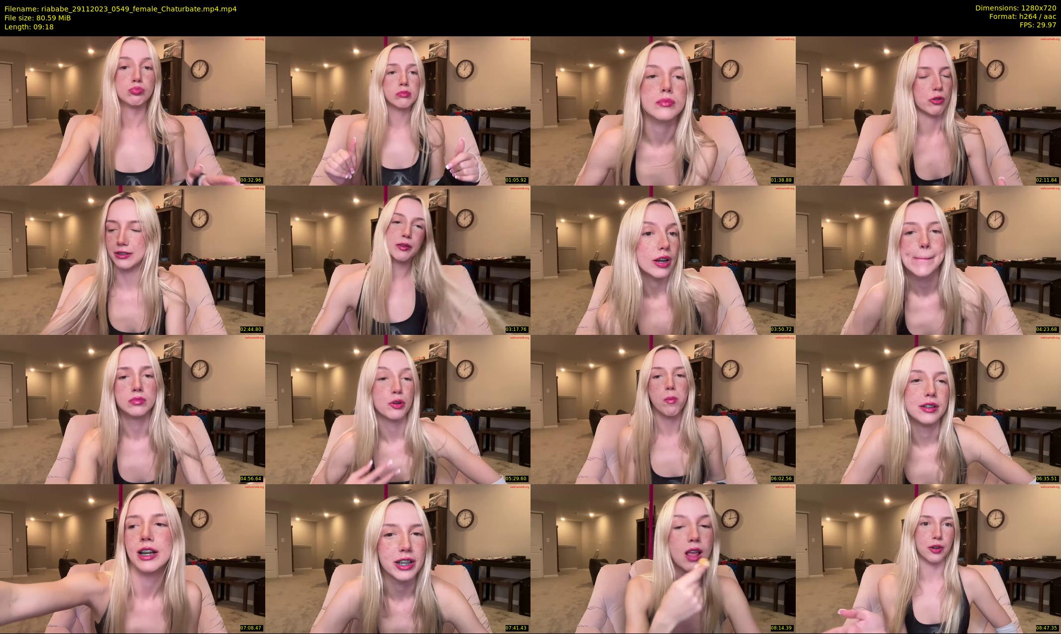 riababe — 10 minute Chaturbate female cam show recording, 720p, Nov 29, 2023