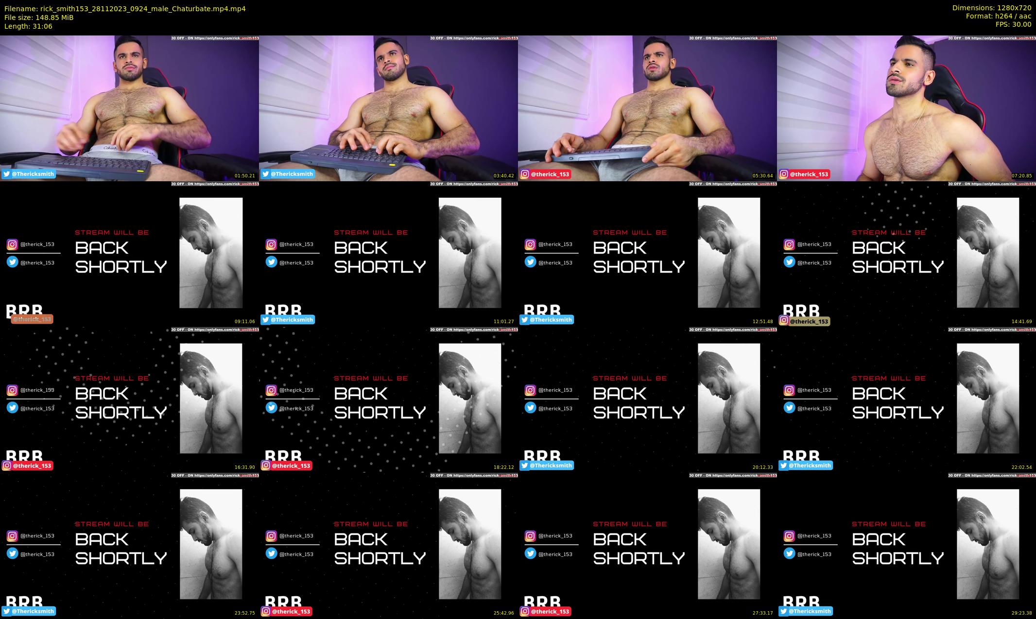 rick_smith153 — 32 minute Chaturbate male cam show recording, 720p, Nov 28, 2023
