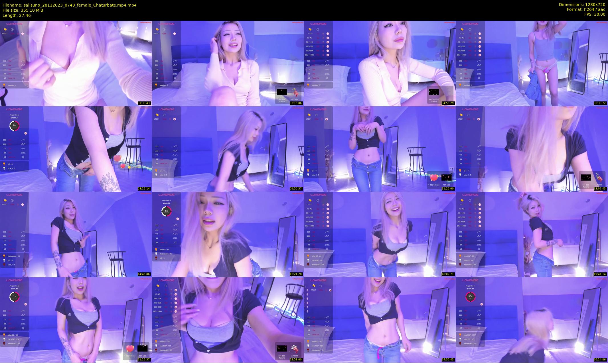 salisuno — 28 minute Chaturbate female cam show recording, 720p, Nov 28, 2023