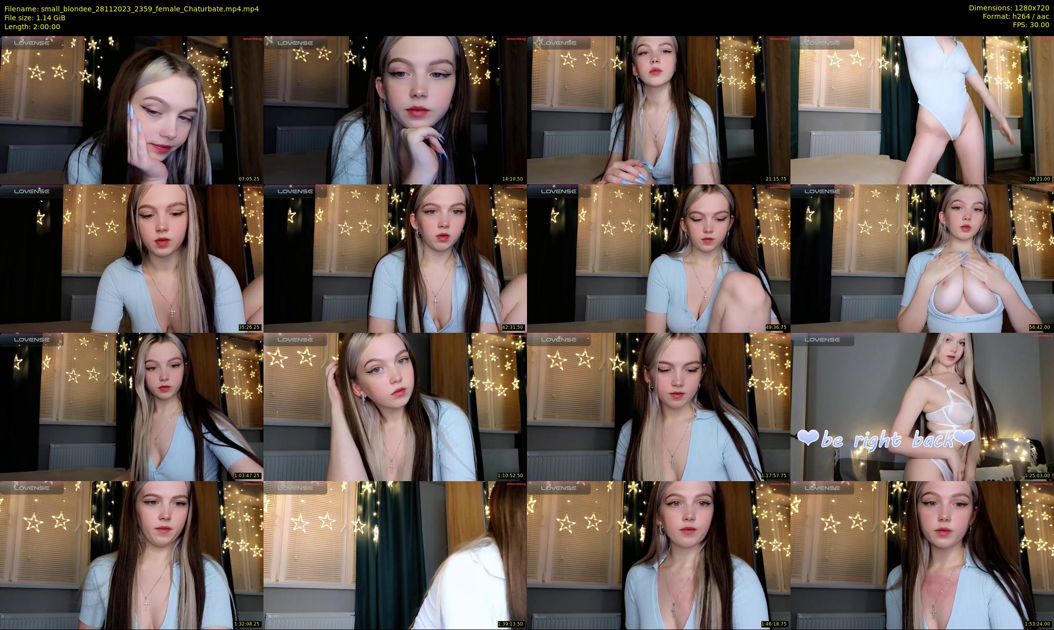 small_blondee — 120 minute Chaturbate female cam show recording, 720p, Nov 28, 2023