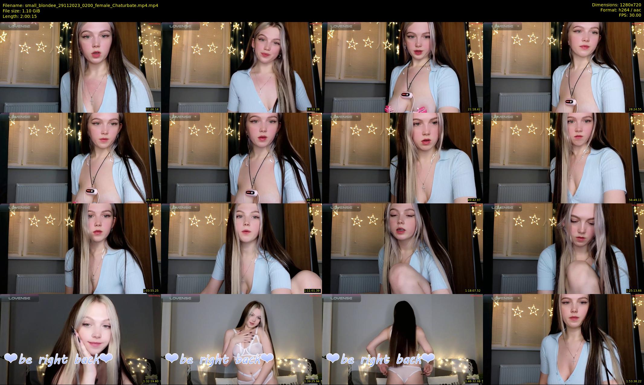 small_blondee — 121 minute Chaturbate female cam show recording, 720p, Nov 29, 2023