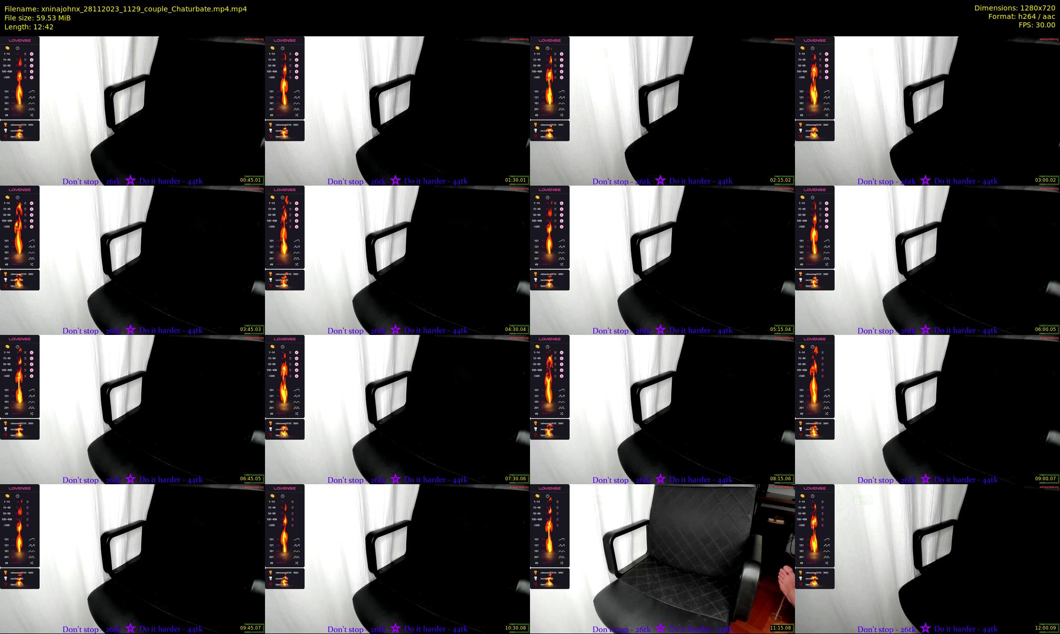 xninajohnx — 13 minute Chaturbate couple cam show recording, 720p, Nov 28, 2023