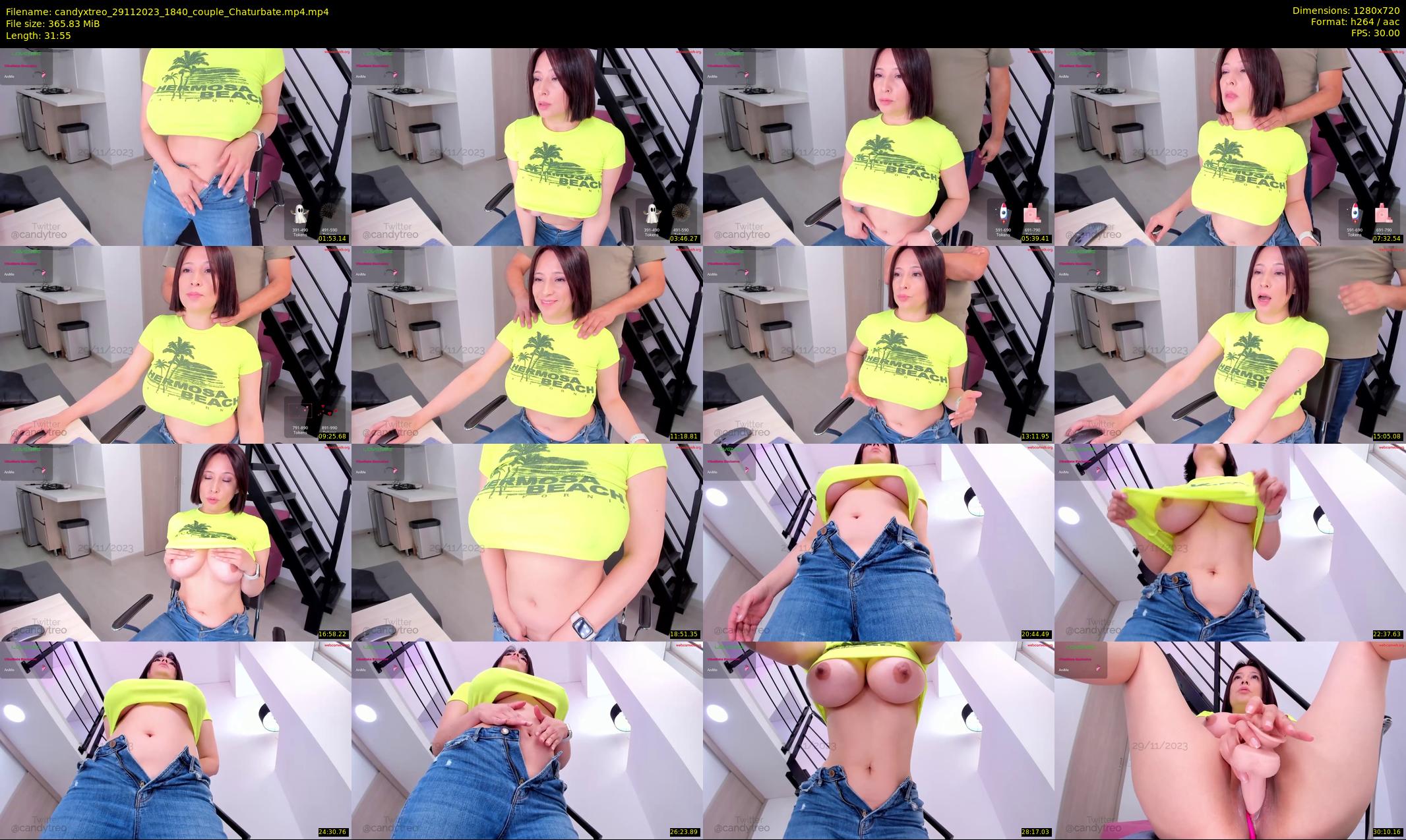 candyxtreo — 32 minute Chaturbate couple cam show recording, 720p, Nov 29, 2023