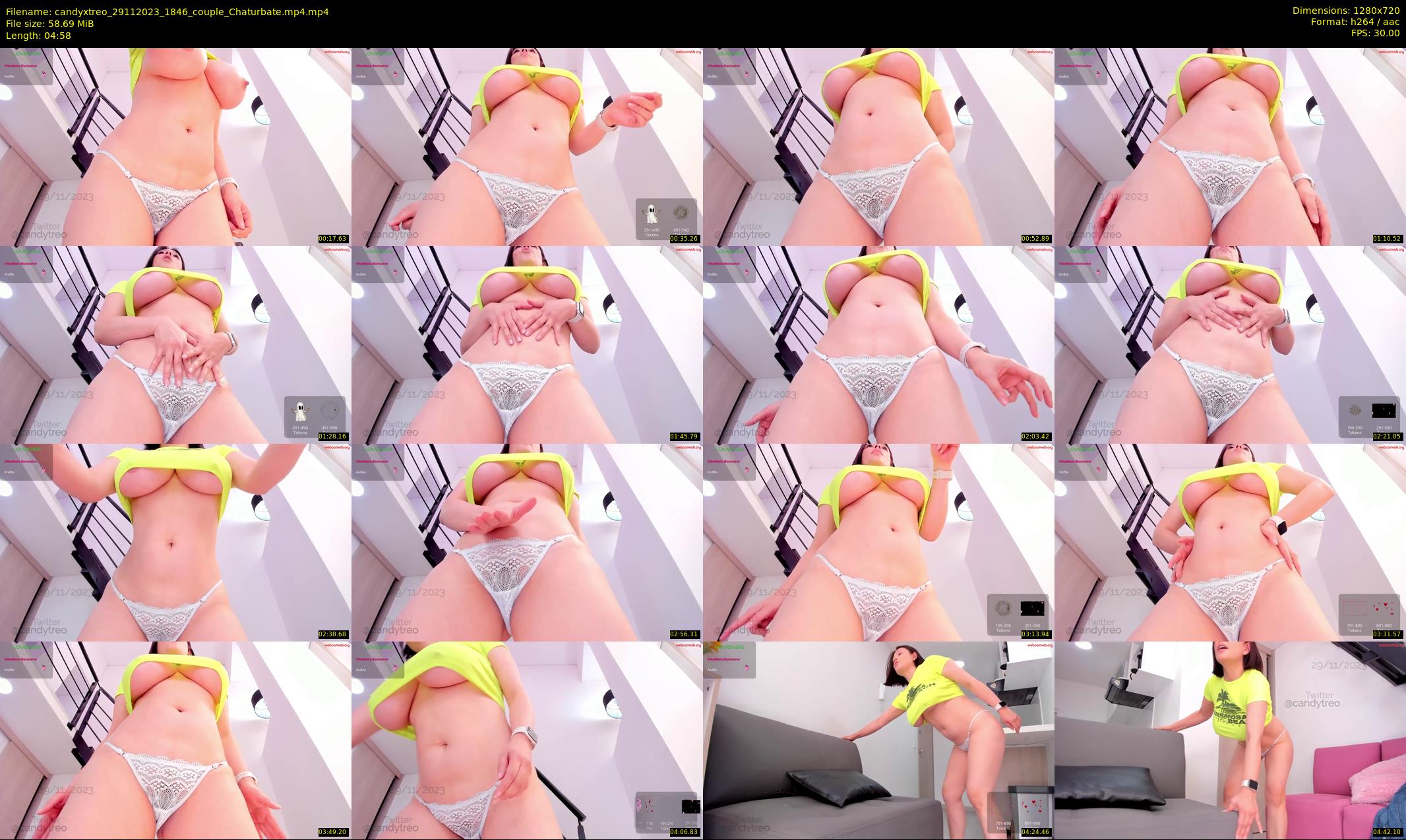 candyxtreo — 5 minute Chaturbate couple cam show recording, 720p, Nov 29, 2023