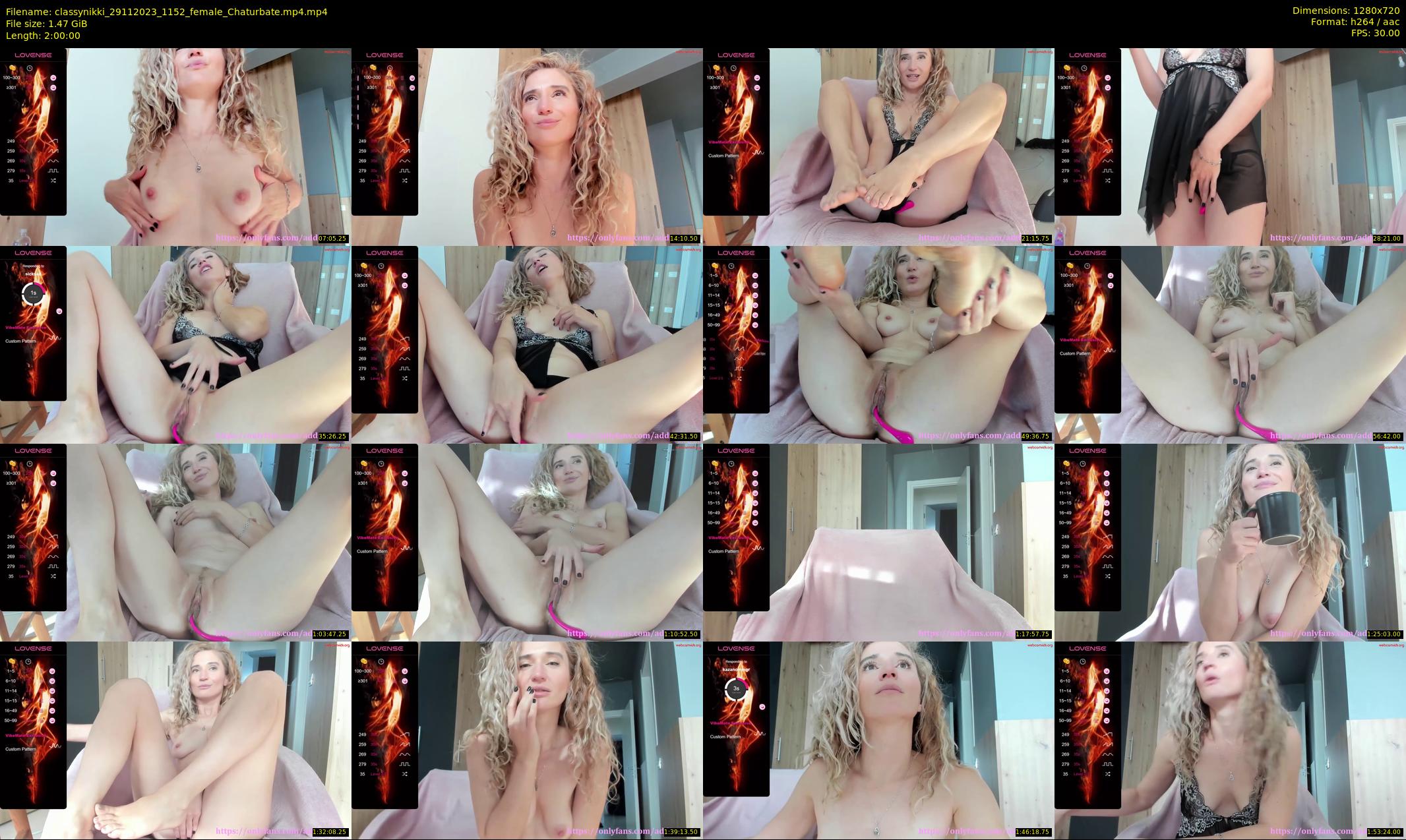 classynikki — 120 minute Chaturbate female cam show recording, 720p, Nov 29, 2023