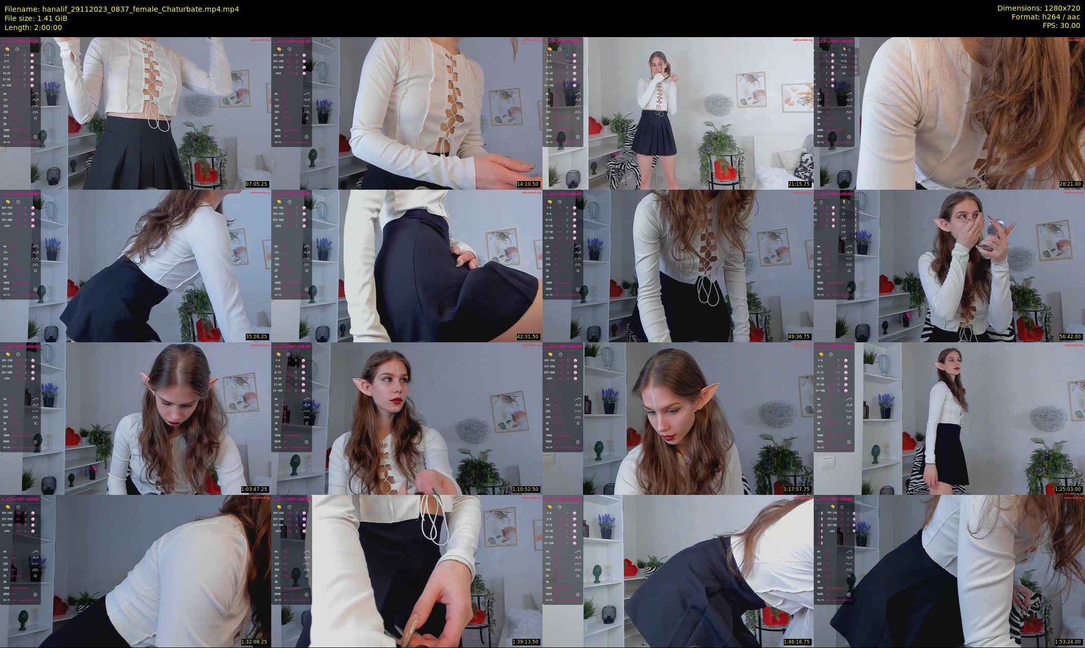 hanalif — 120 minute Chaturbate female cam show recording, 720p, Nov 29, 2023