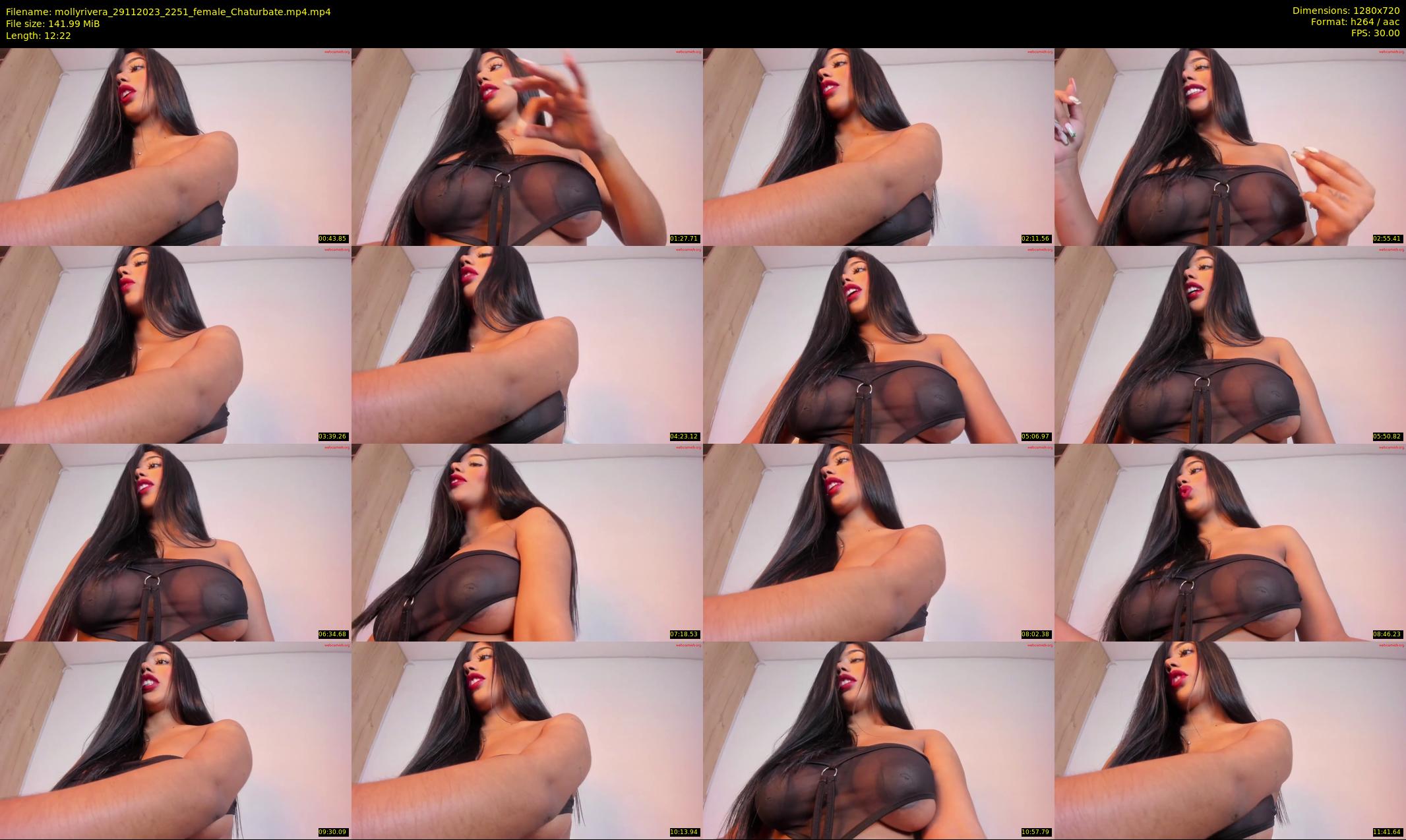 mollyrivera — 13 minute Chaturbate female cam show recording, 720p, Nov 29, 2023