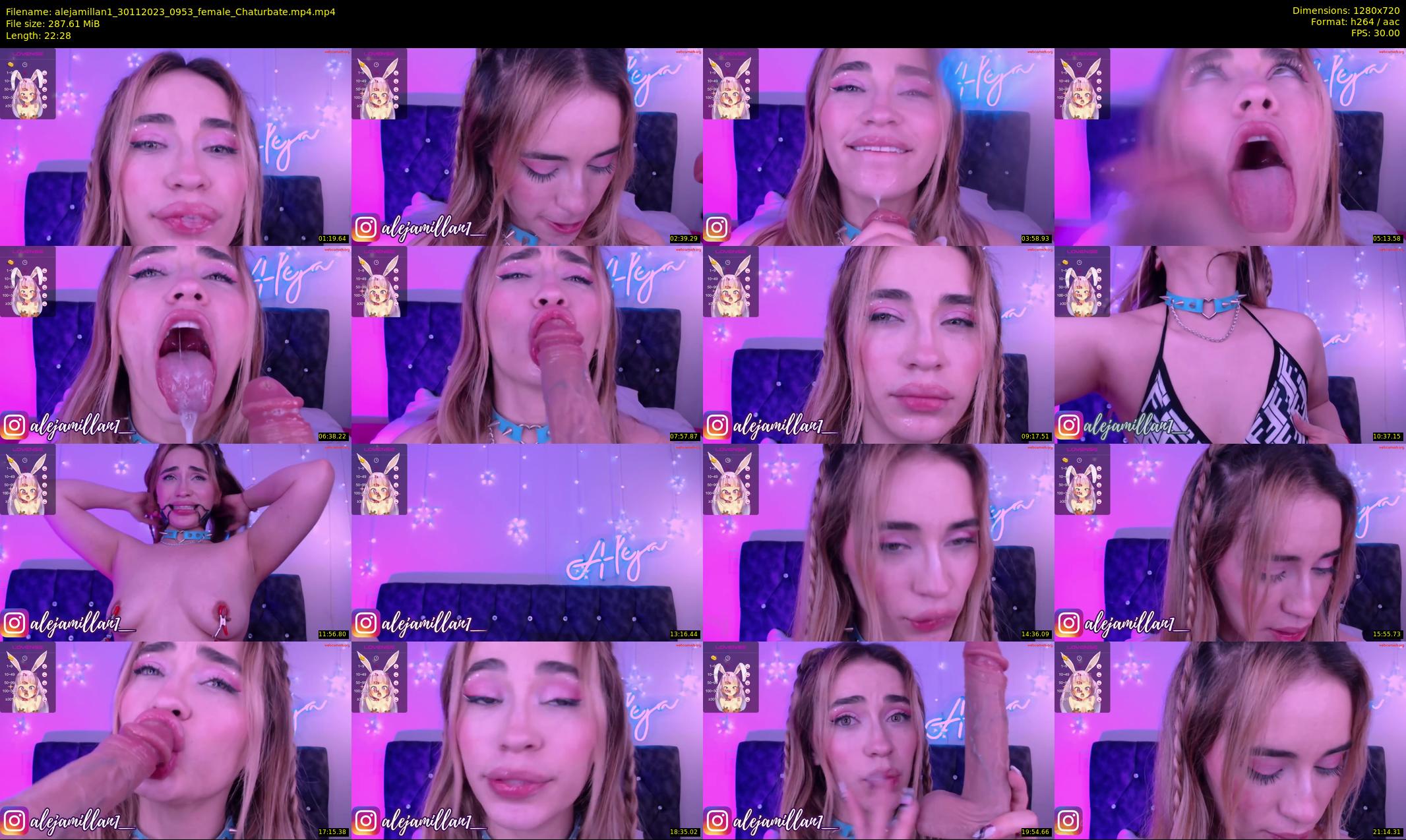 alejamillan1 — 23 minute Chaturbate female cam show recording, 720p, Nov 30, 2023