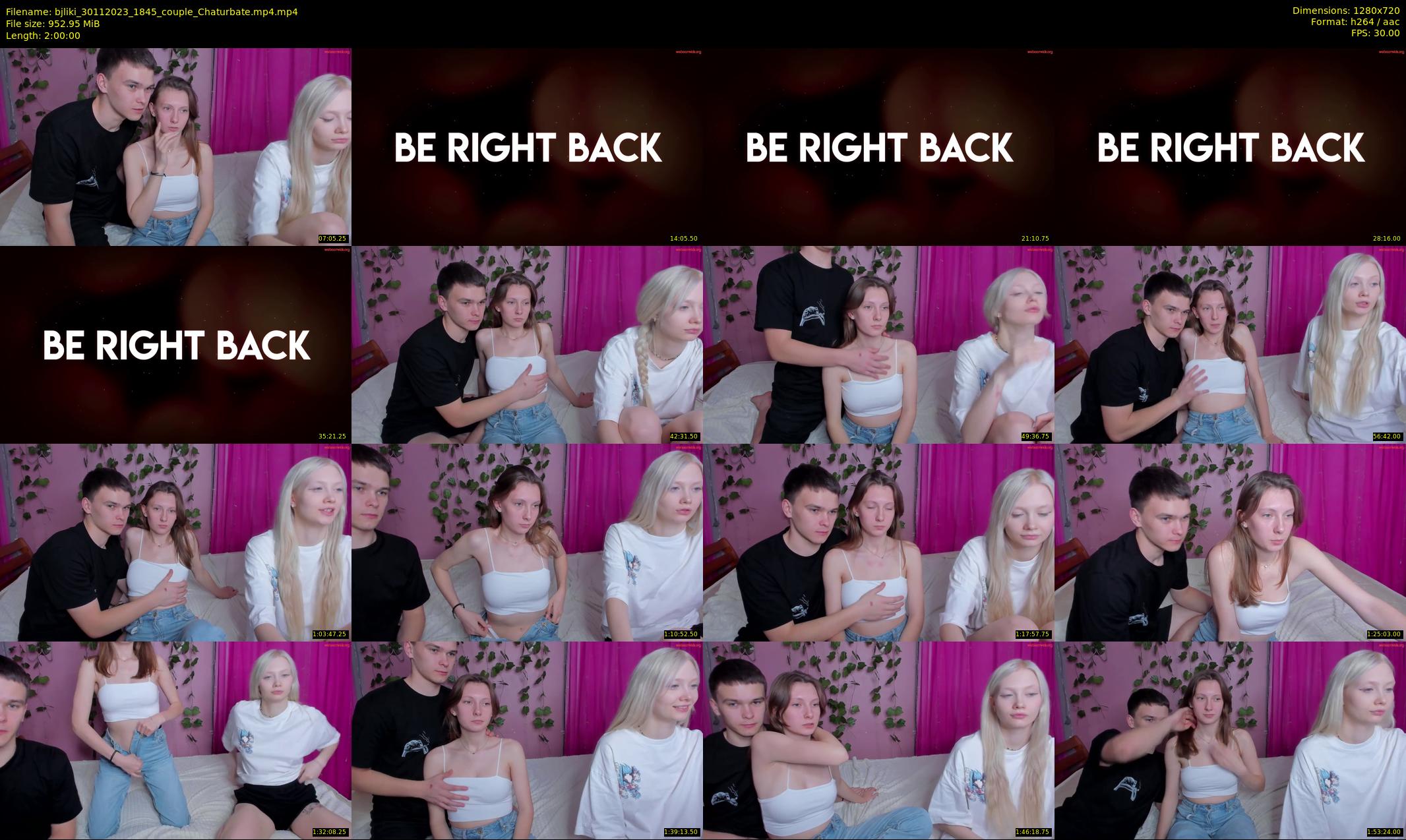 bjliki — 120 minute Chaturbate couple cam show recording, 720p, Nov 30, 2023