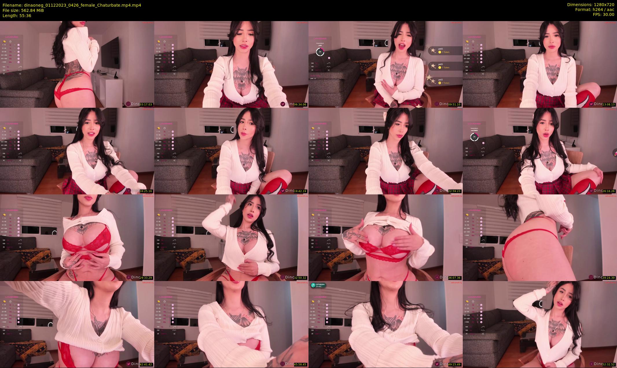 dinaoneg — 56 minute Chaturbate female cam show recording, 720p, Dec 1, 2023