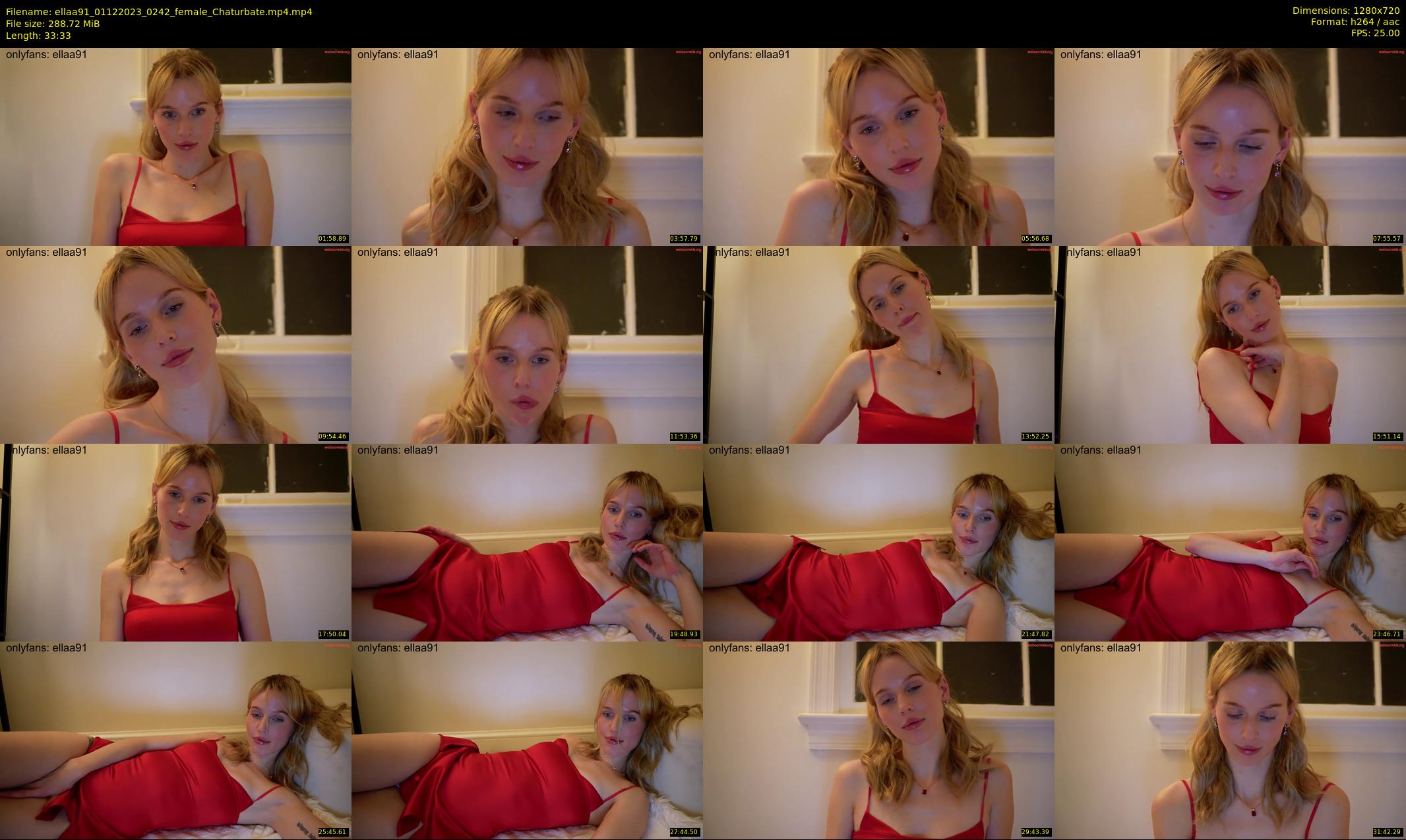 ellaa91 — 34 minute Chaturbate female cam show recording, 720p, Dec 1, 2023