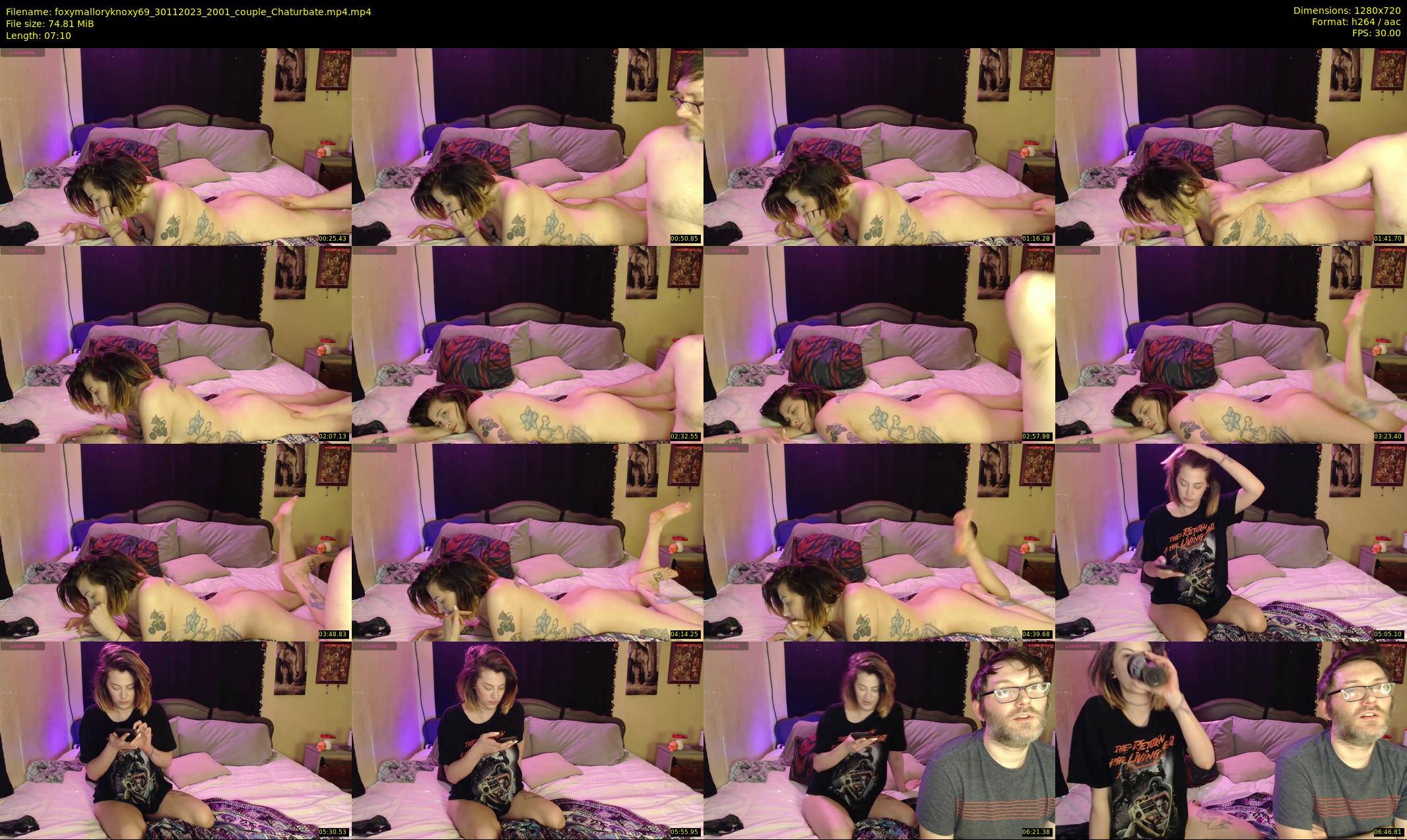 foxymalloryknoxy69 — 8 minute Chaturbate couple cam show recording, 720p, Nov 30, 2023