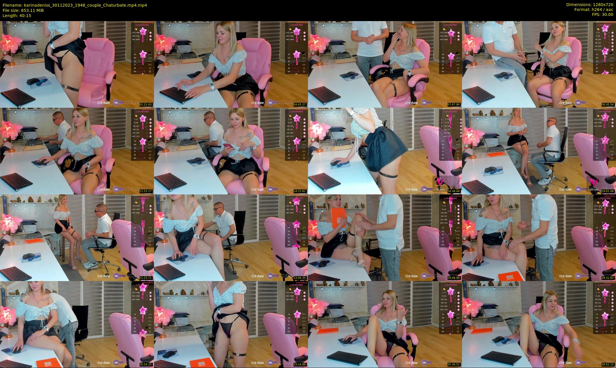 karinadeniss — 41 minute Chaturbate couple cam show recording, 720p, Nov 30, 2023