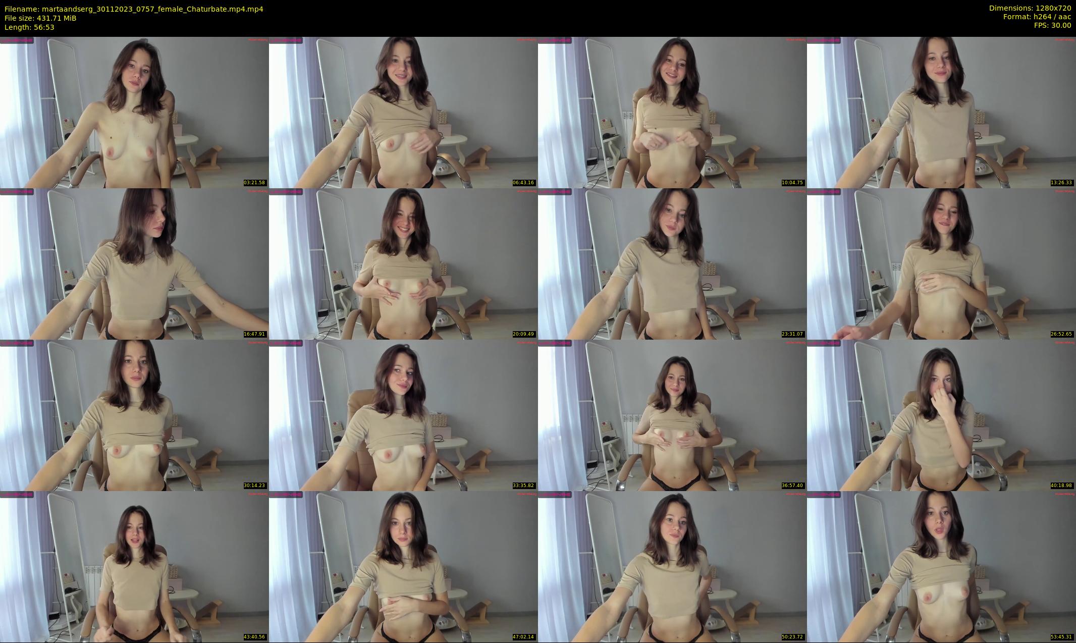 martaandserg — 57 minute Chaturbate female cam show recording, 720p, Nov 30, 2023