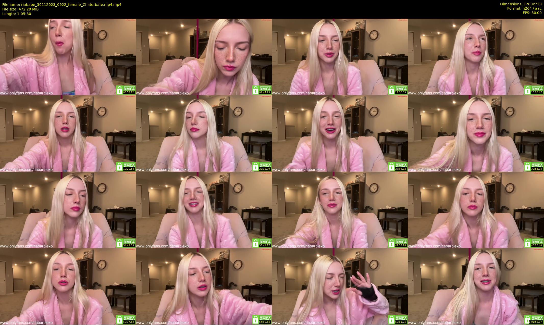 riababe — 66 minute Chaturbate female cam show recording, 720p, Nov 30, 2023