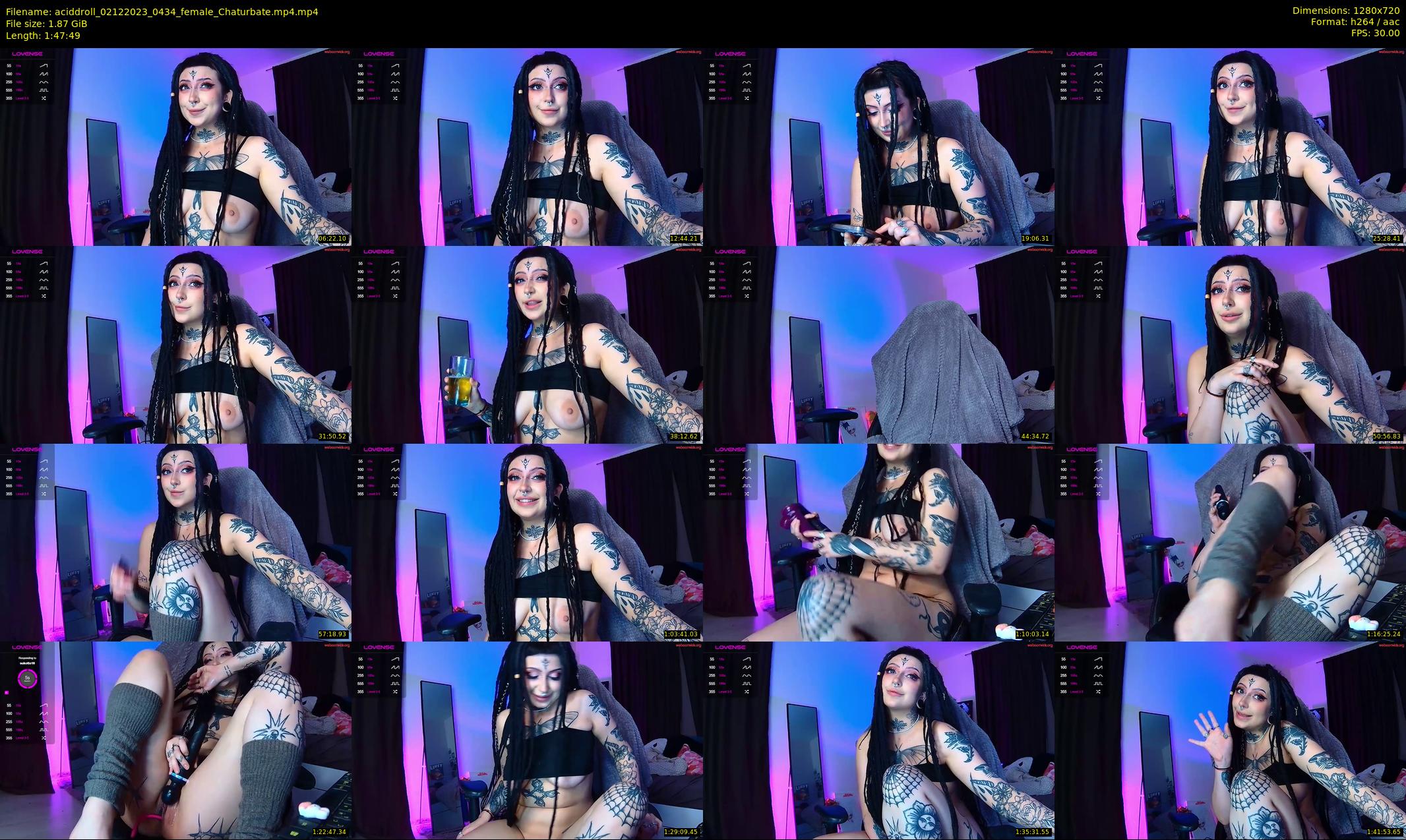 aciddroll — 108 minute Chaturbate female cam show recording, 720p, Dec 2, 2023
