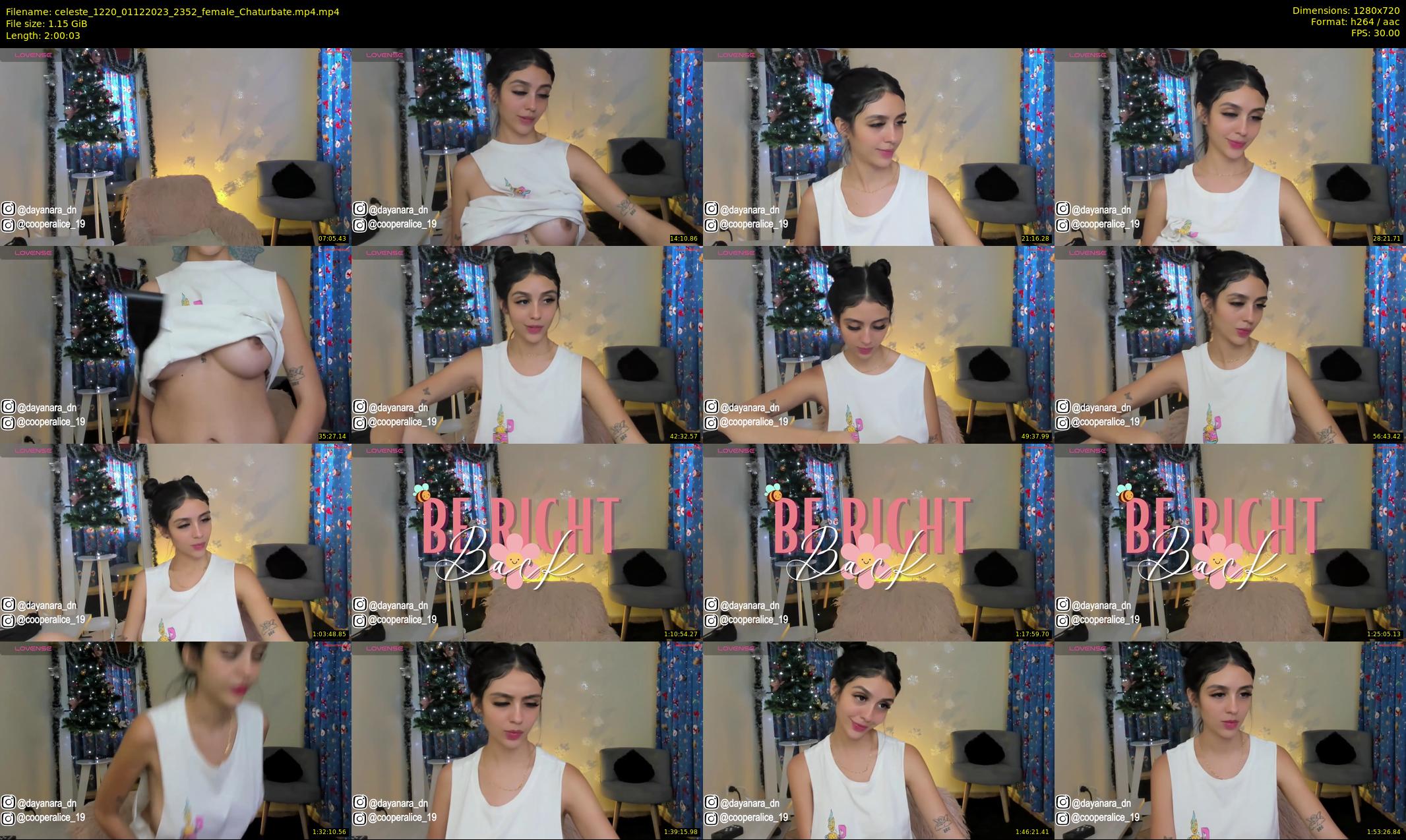 celeste_1220 — 121 minute Chaturbate female cam show recording, 720p, Dec 1, 2023