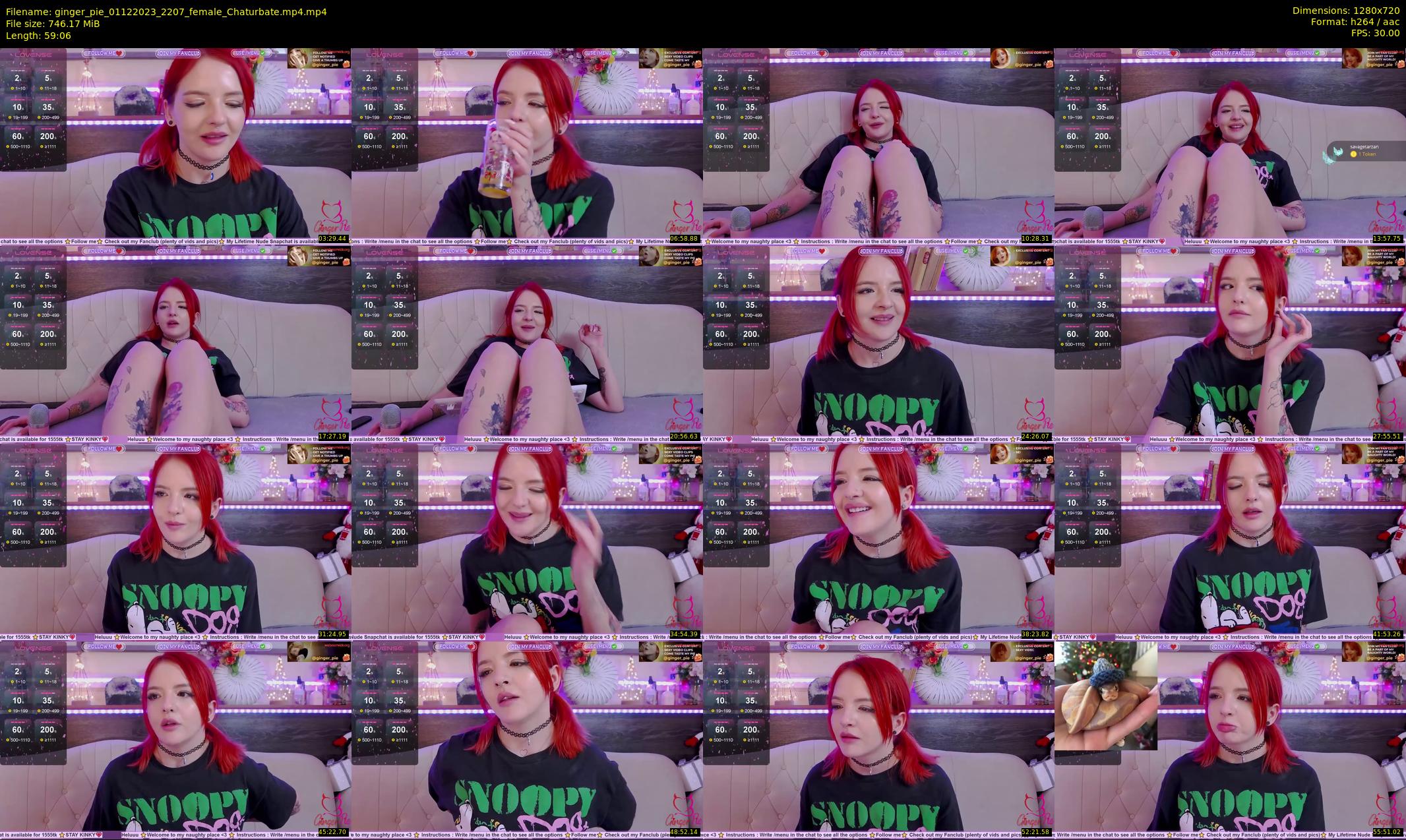 ginger_pie — 60 minute Chaturbate female cam show recording, 720p, Dec 1, 2023