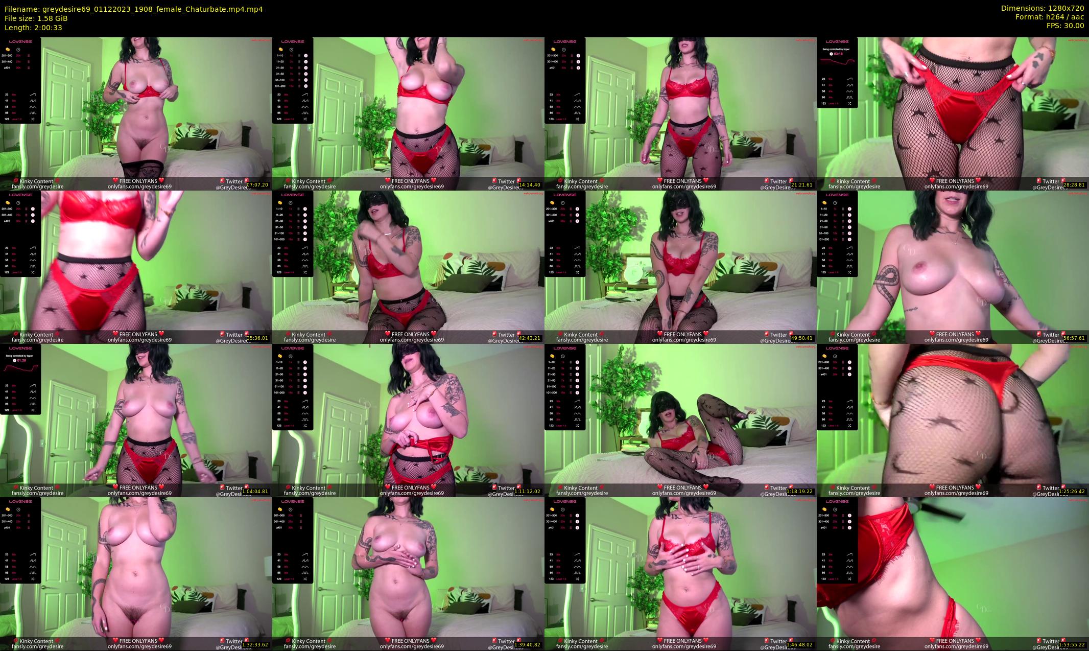 greydesire69 — 121 minute Chaturbate female cam show recording, 720p, Dec 1, 2023